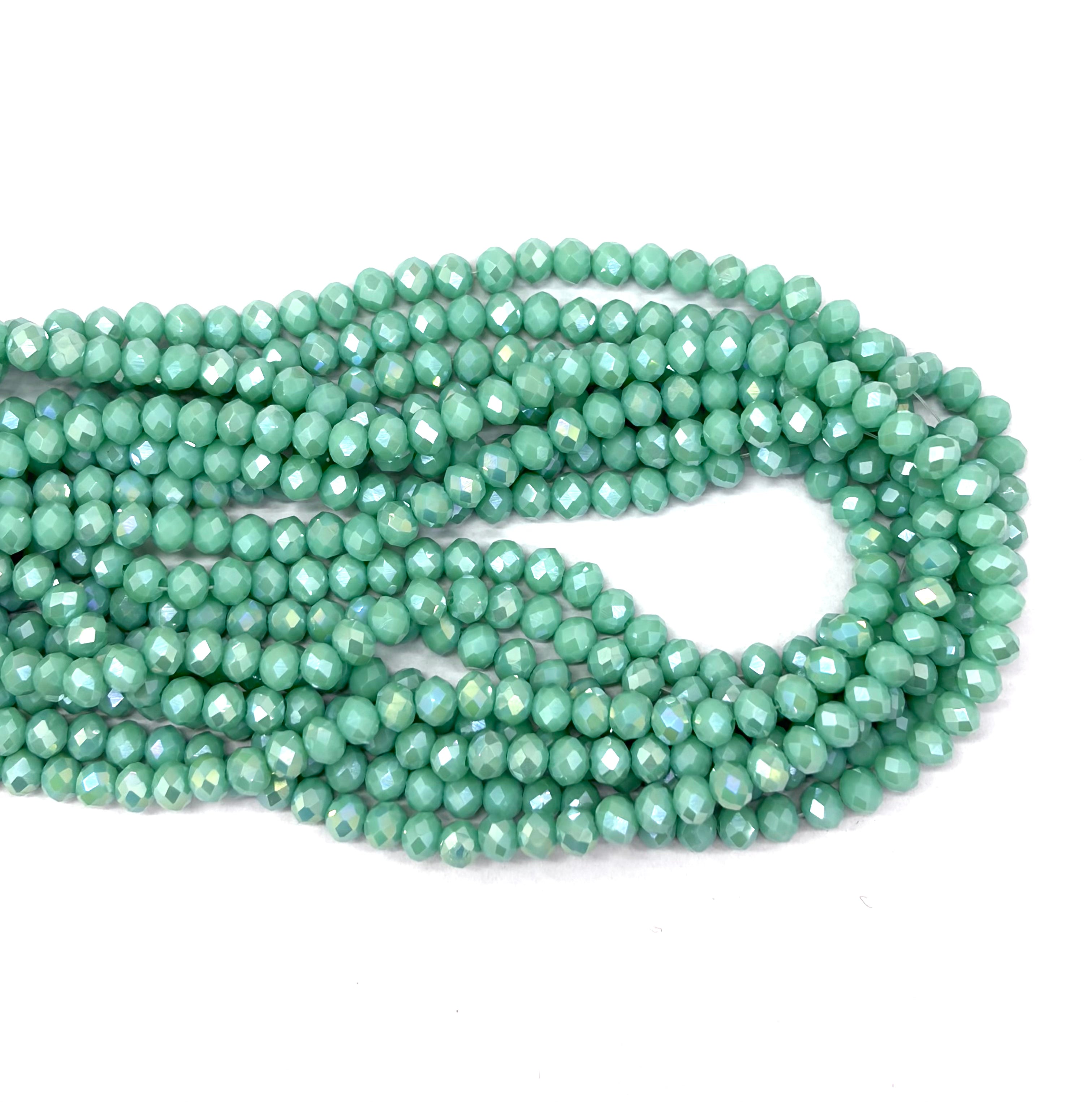 CRISTAL CHATO | VERDE CLARO TURQUESA MATTE TORNASOL
