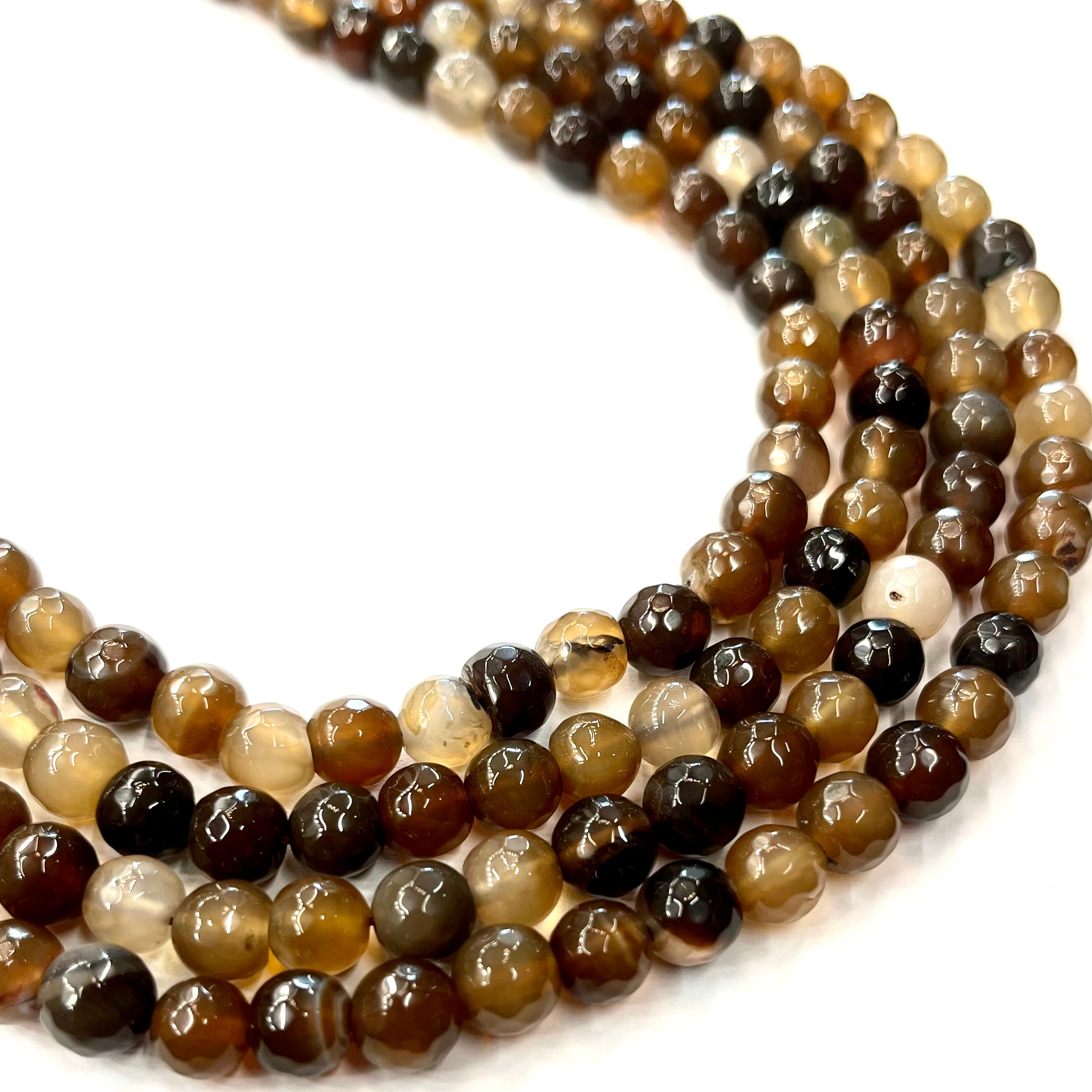 Agata Facetada | 8mm | cafe matizado