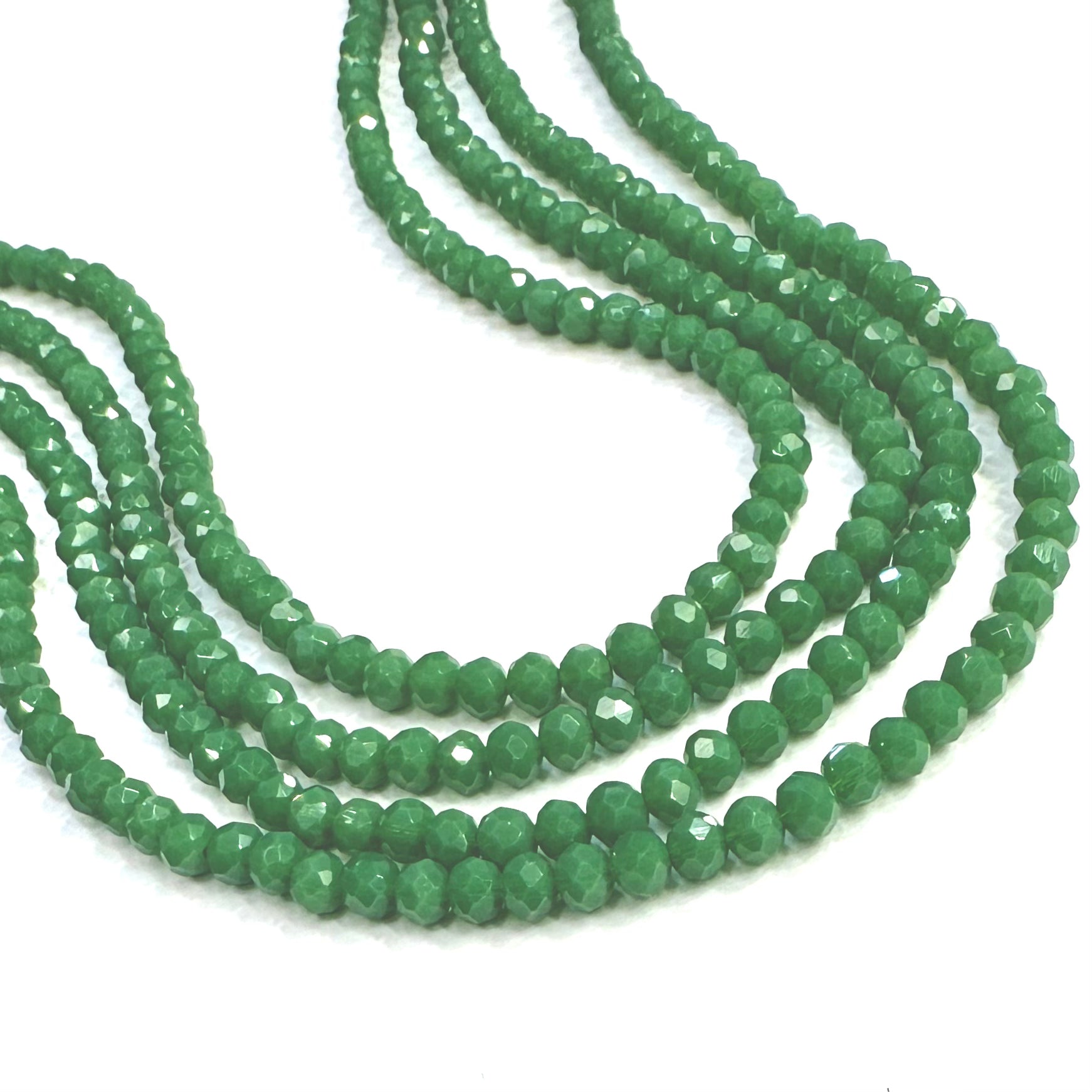 Cristal Chato | 4mm | Opalescente  Verde pasto |(10-17H)