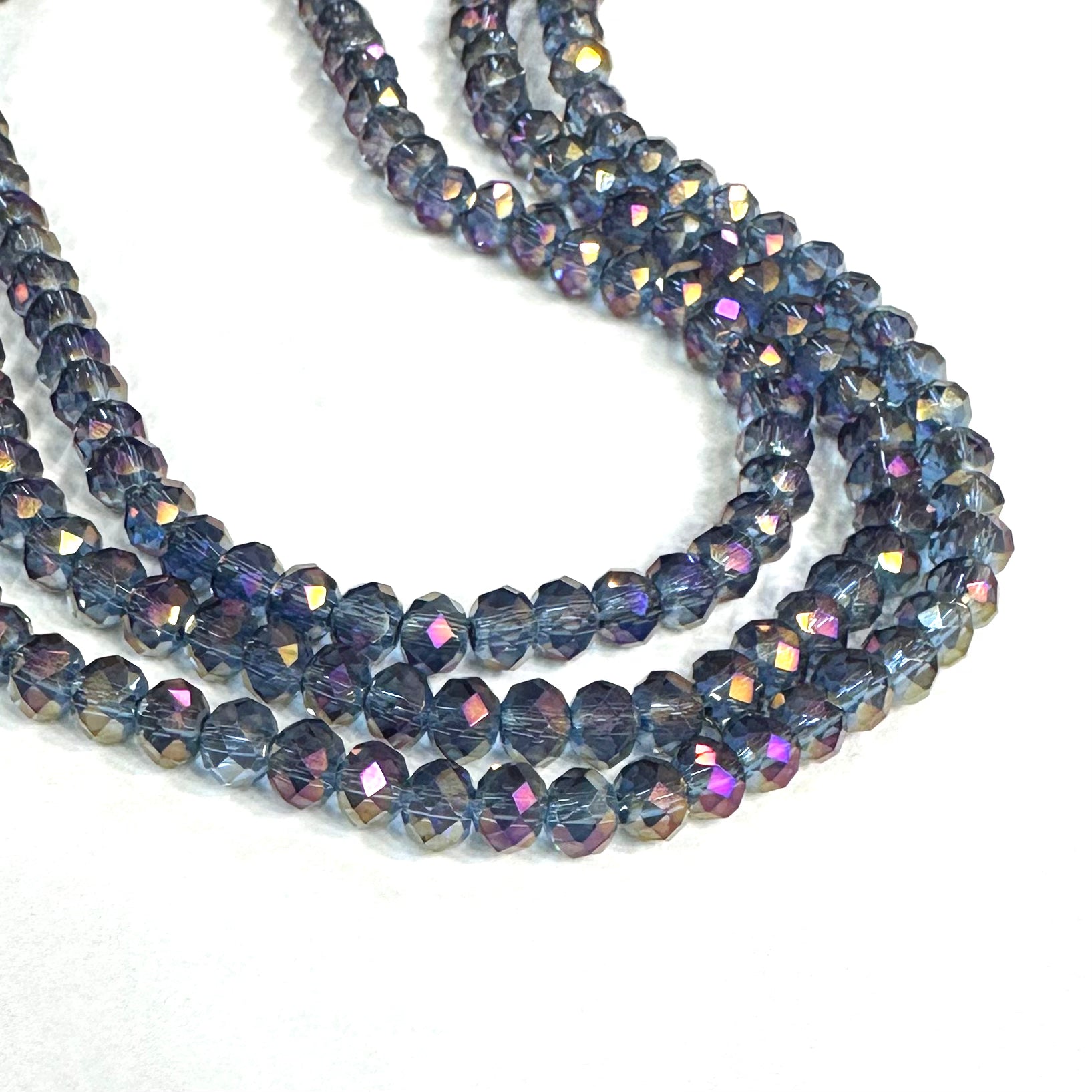 Cristal chato | 6 mm | Tornasol Morado (4-4G)