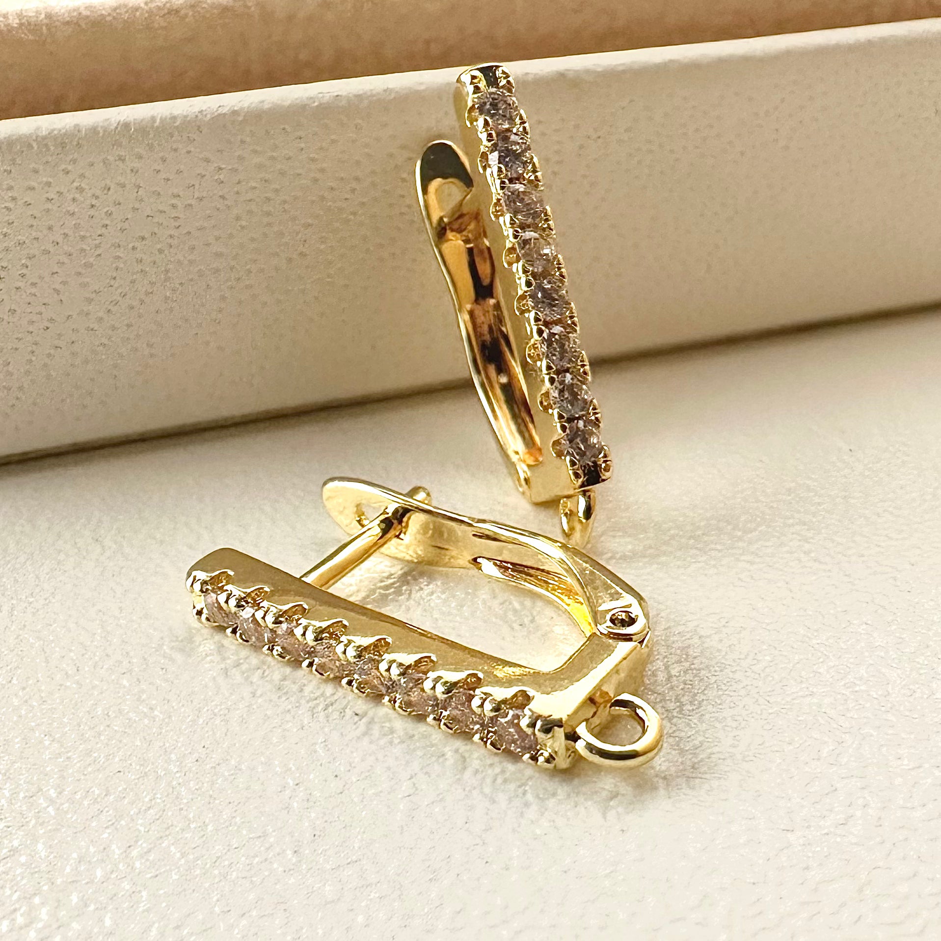 BASE DE ARO | ARGOLLA | BAÑO DE ORO 14K Y CIRCONITA | 20MM