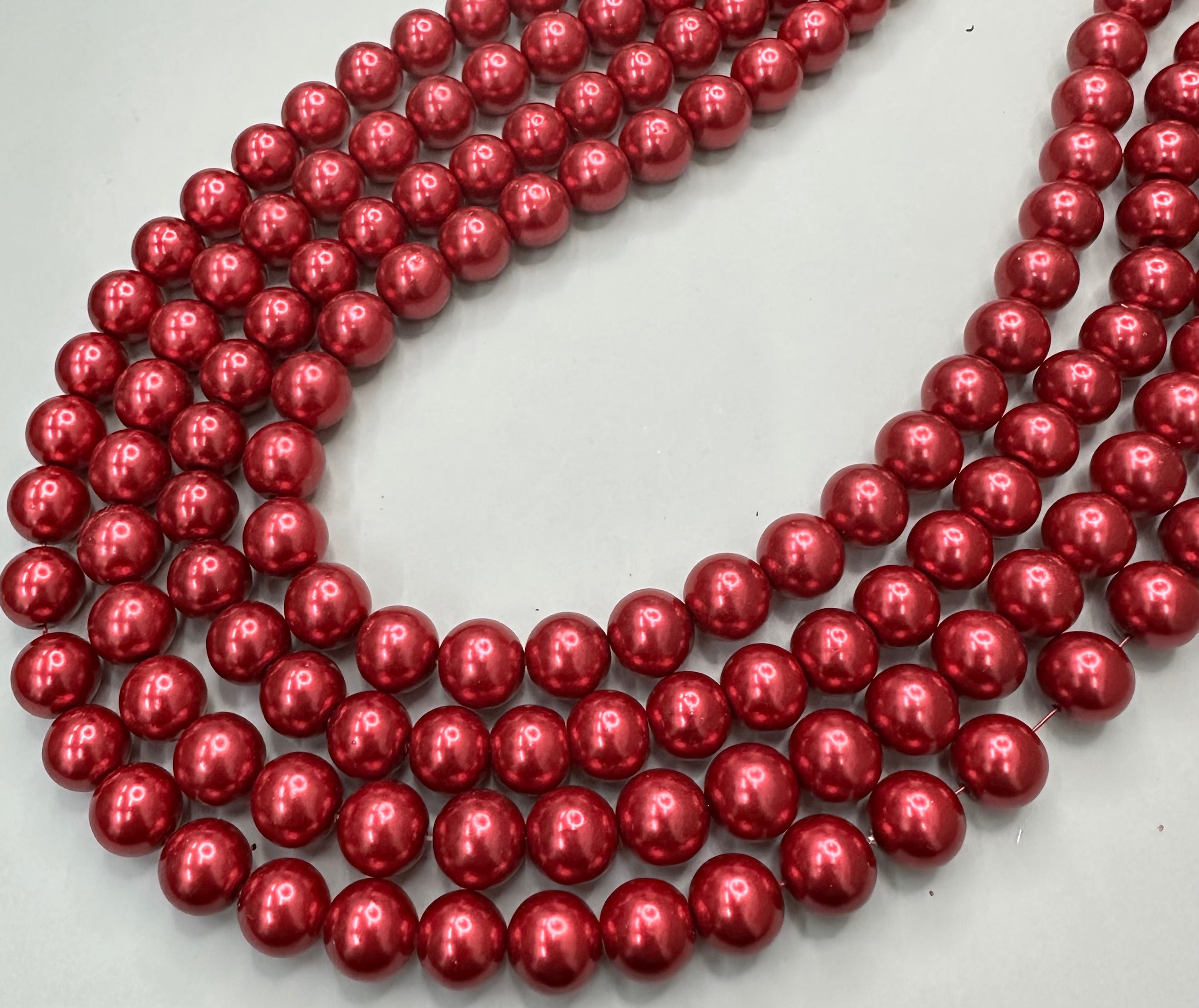 PERLA BRILLANTE | 10MM | ROJO