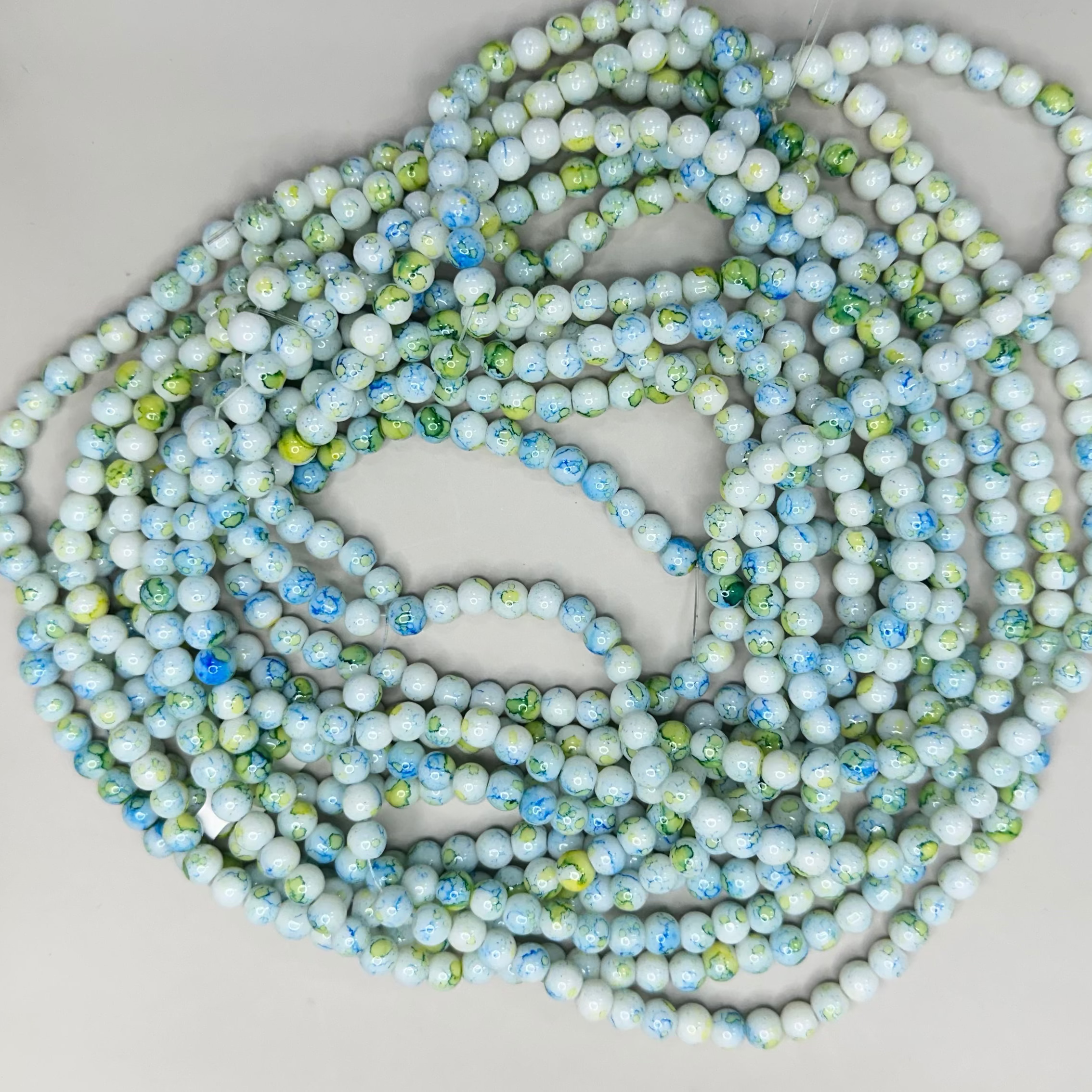 PERLA DE VIDRIO MATIZADA | AZUL