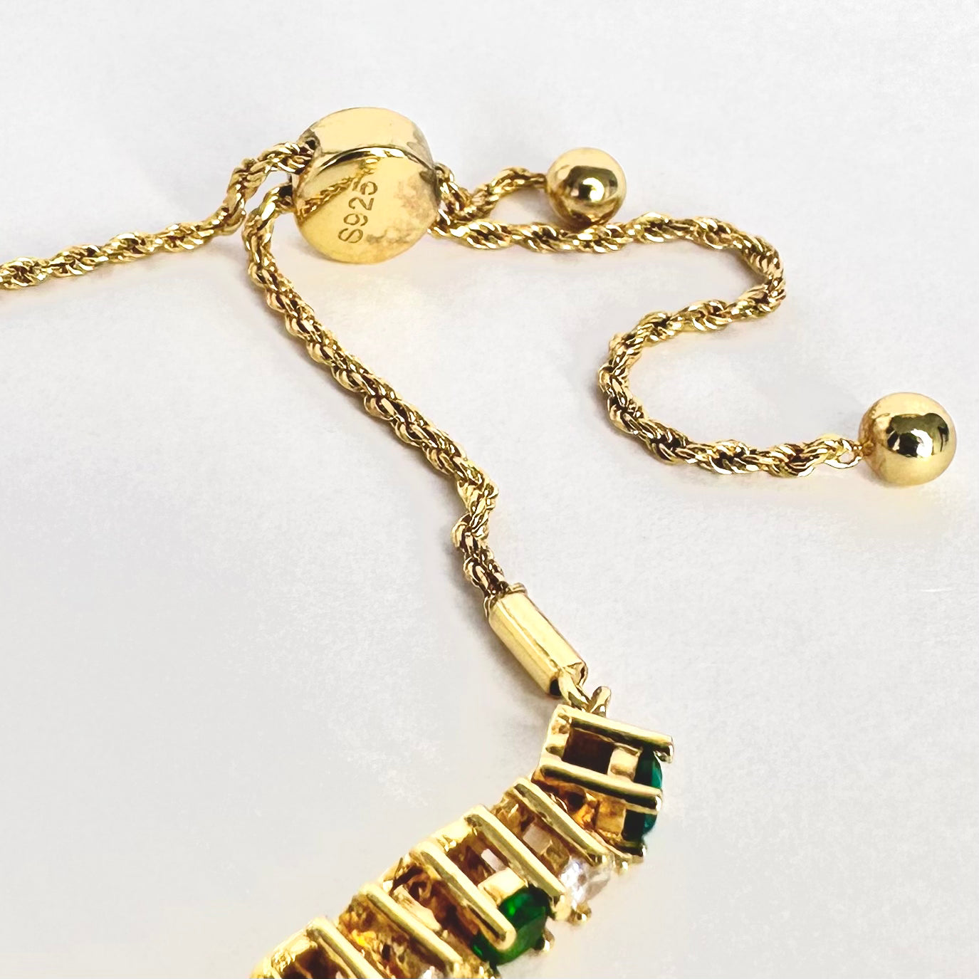 PULSERA DOS COLORES | BAÑO DE ORO 14K | 24CM