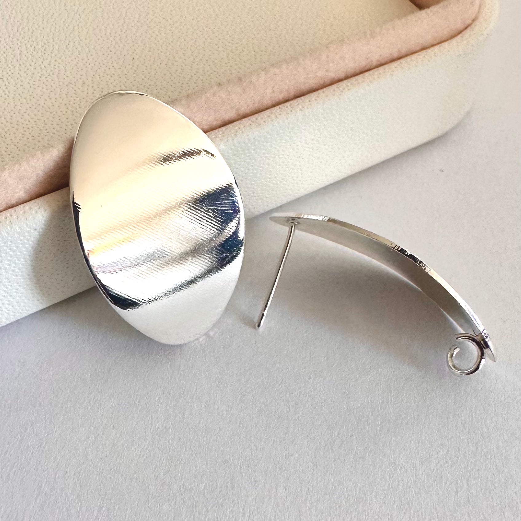 BASE DE ARO | BAÑO DE PLATA 925 | OVALO | 17.5x27MM