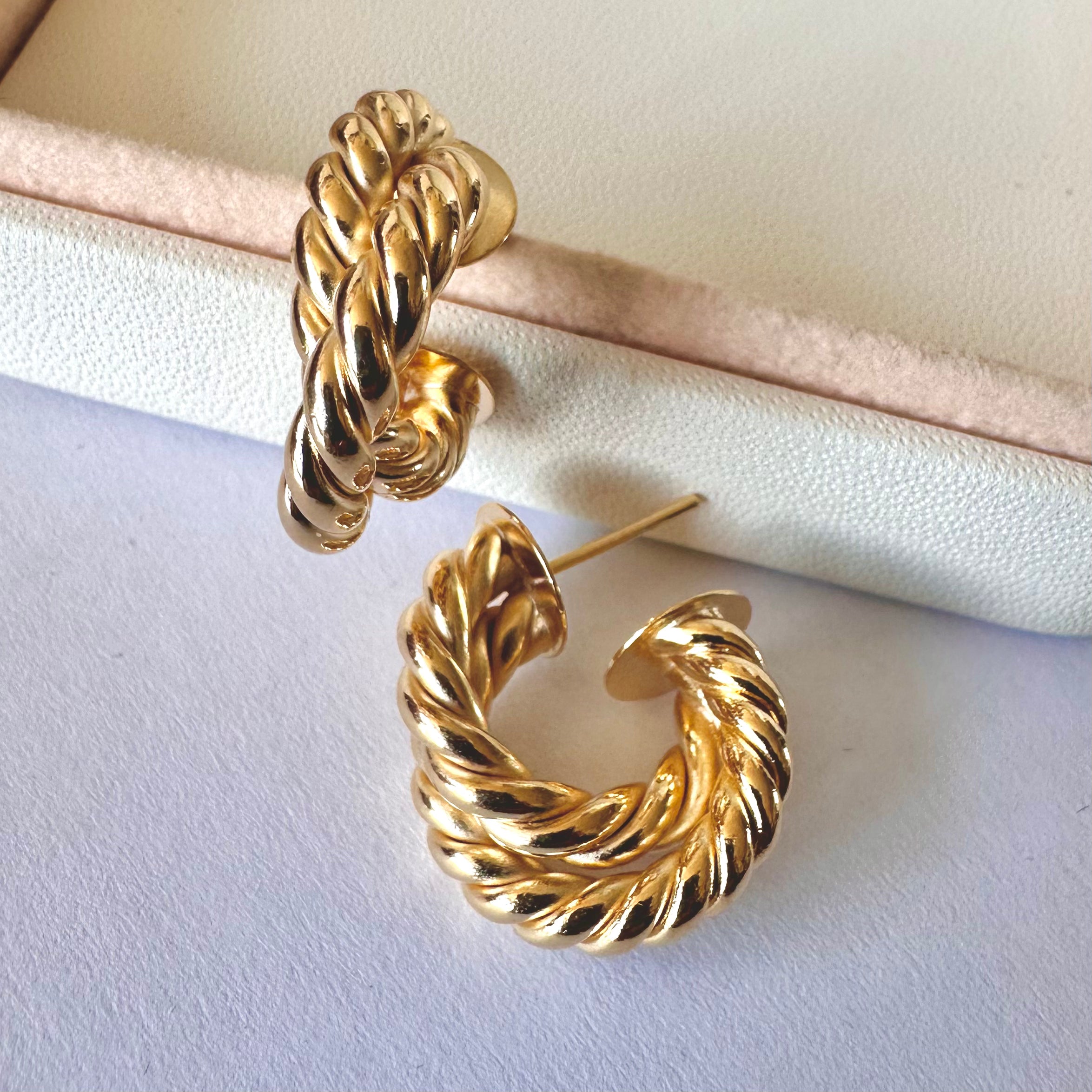 AROS ARGOLLA | BAÑO DE ORO 18K PREMIUM BRASILERO | 25MM