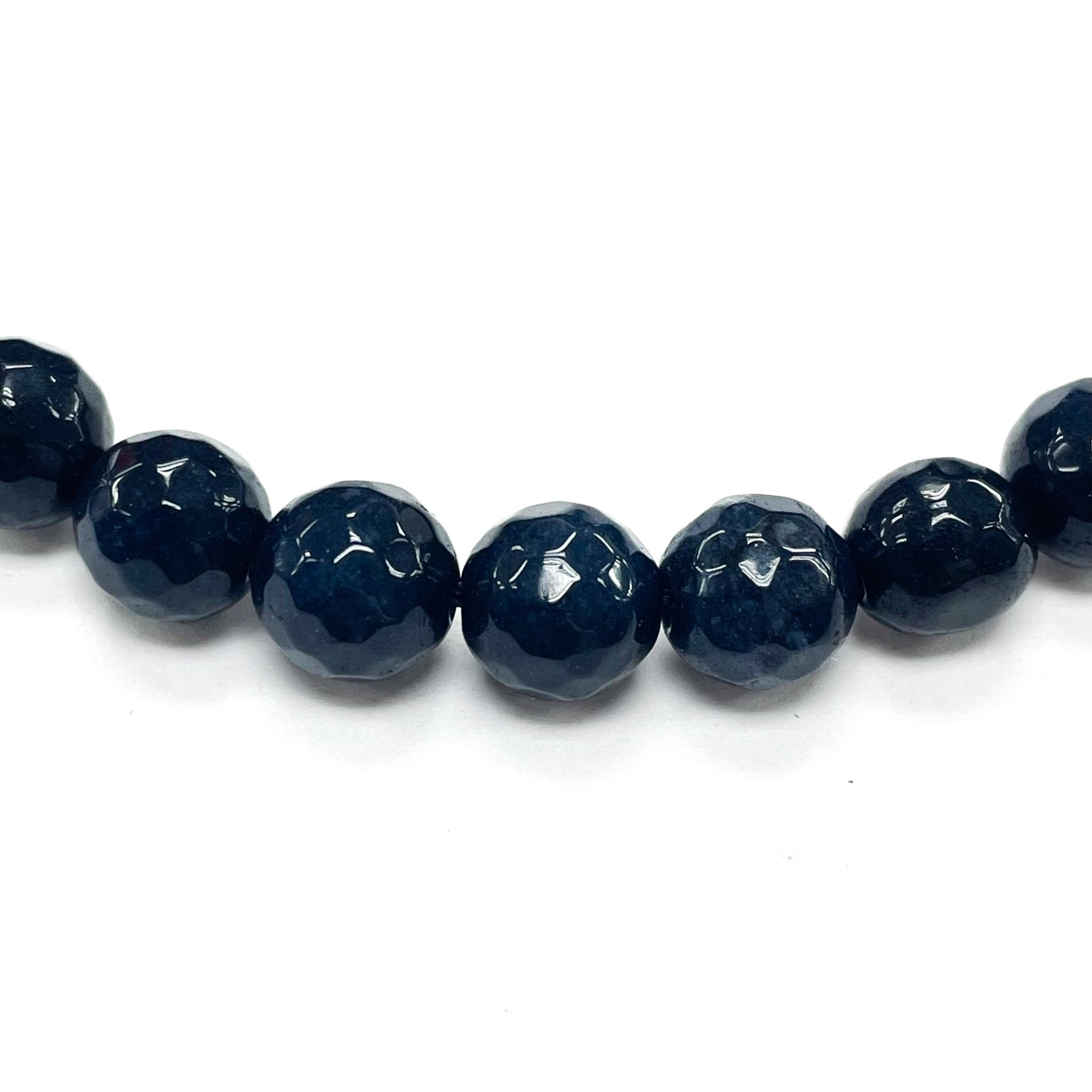 Agata Facetada | 8mm | Azul marino(13-33B)