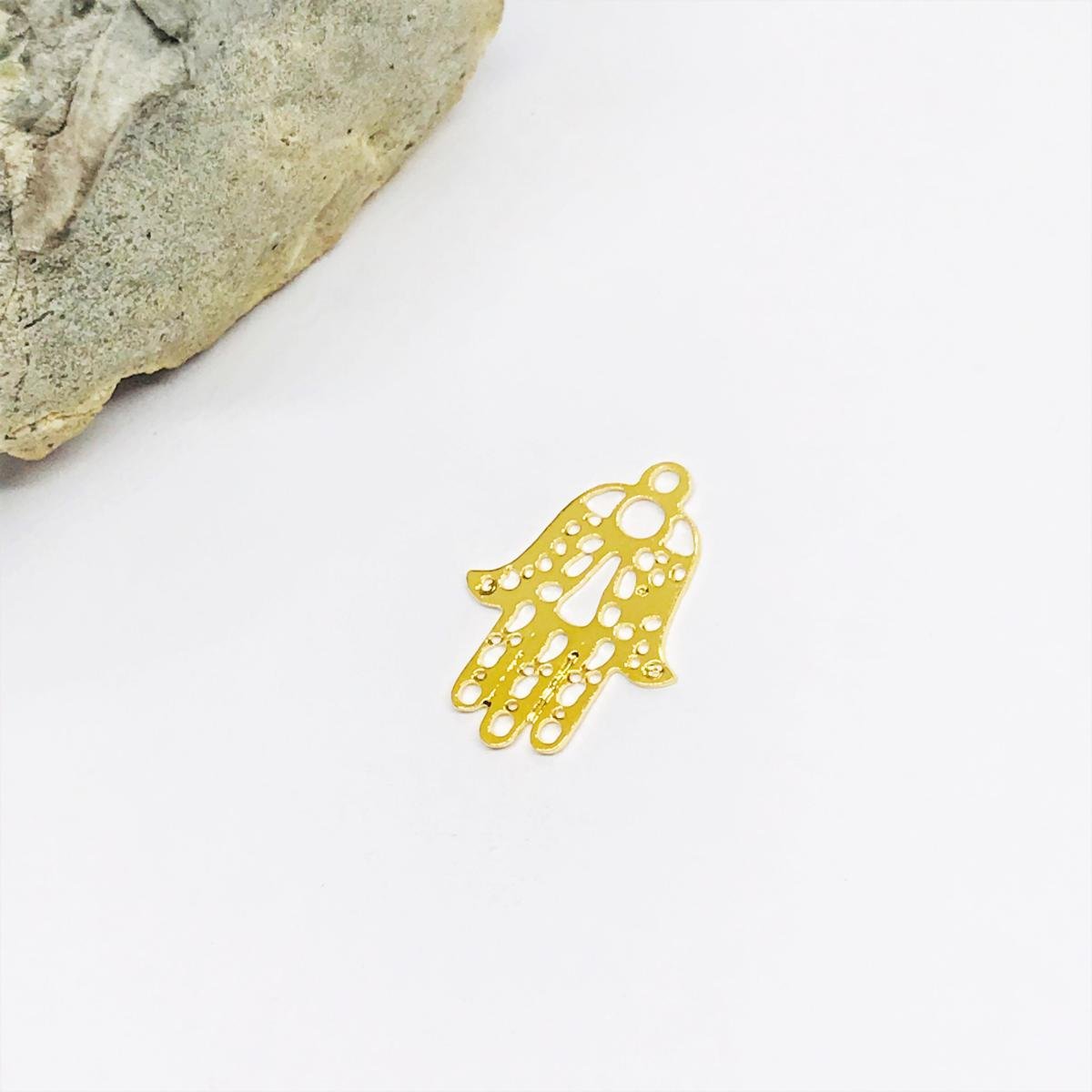 MANO DE FATIMA | BAÑO DE ORO 24K | 14MM