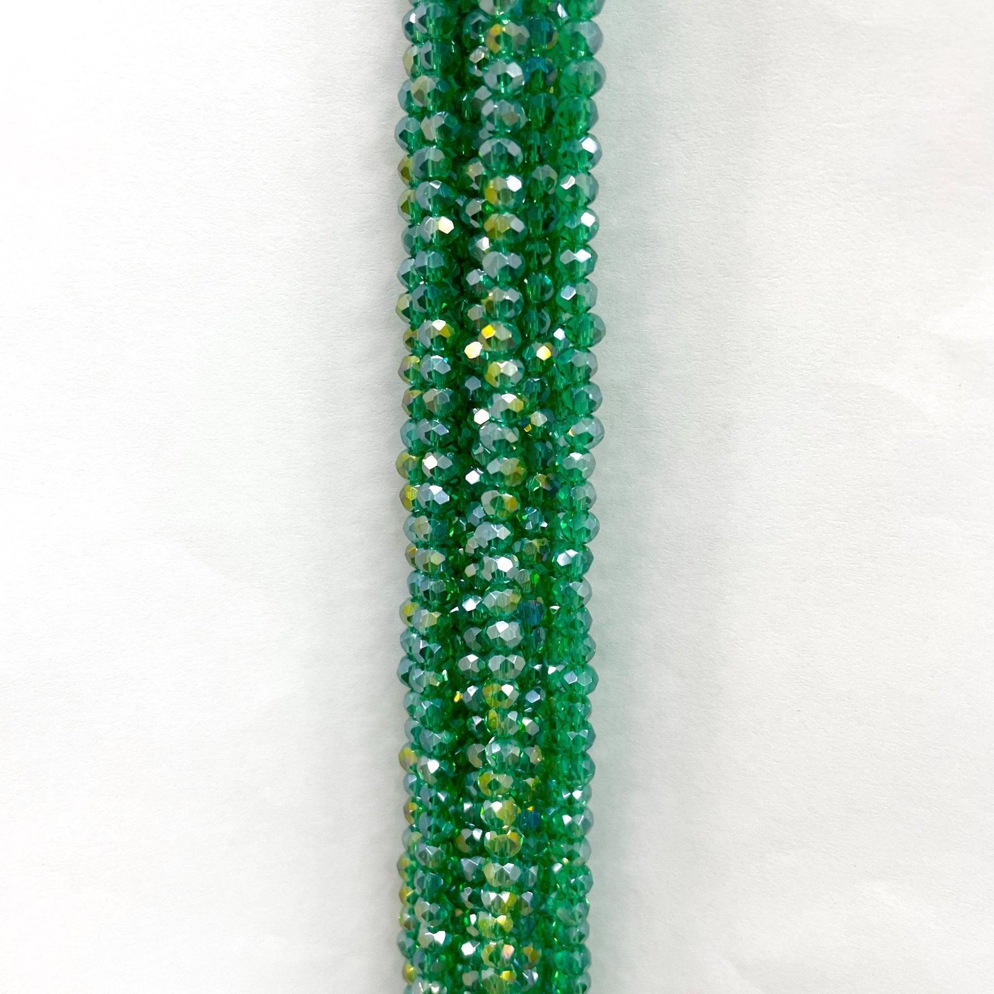 Cristal Chato | 4mm | Tornasol verde navidad