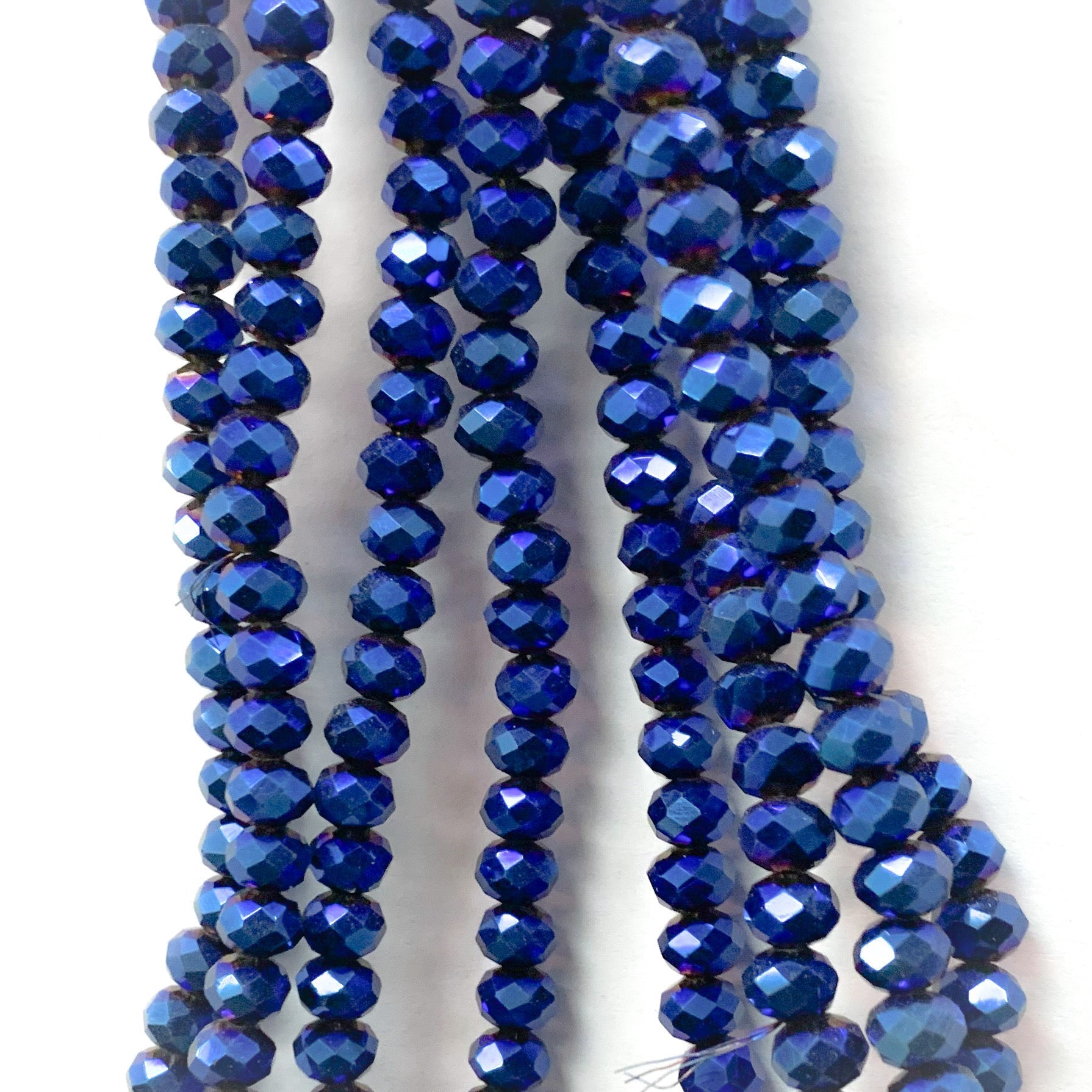 Cristal chato | 6 mm | Metal Azul Morado