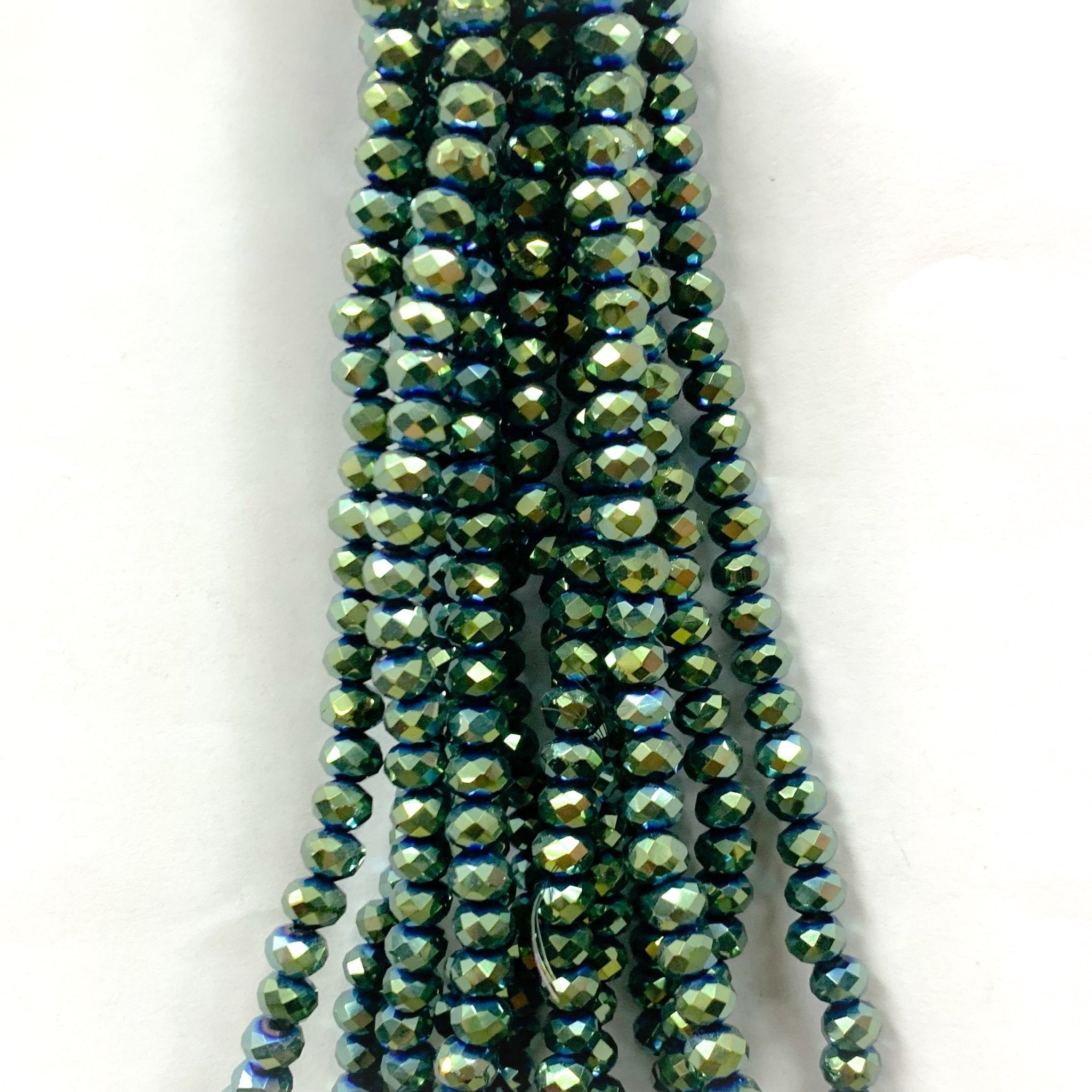 Cristal chato | 6 mm | Metal Verde Azul 3