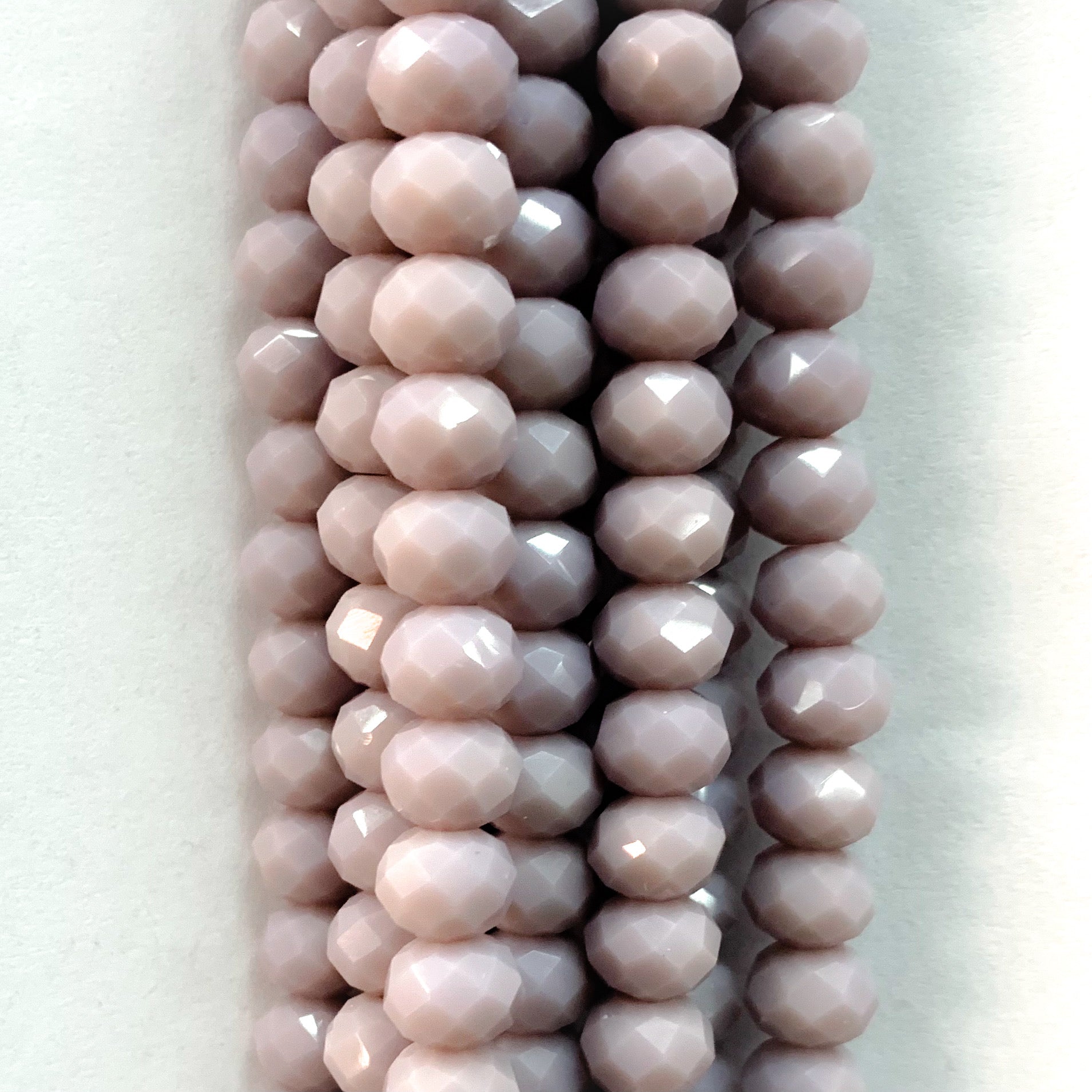 Cristal chato | 8 mm | Matte Malva Claro