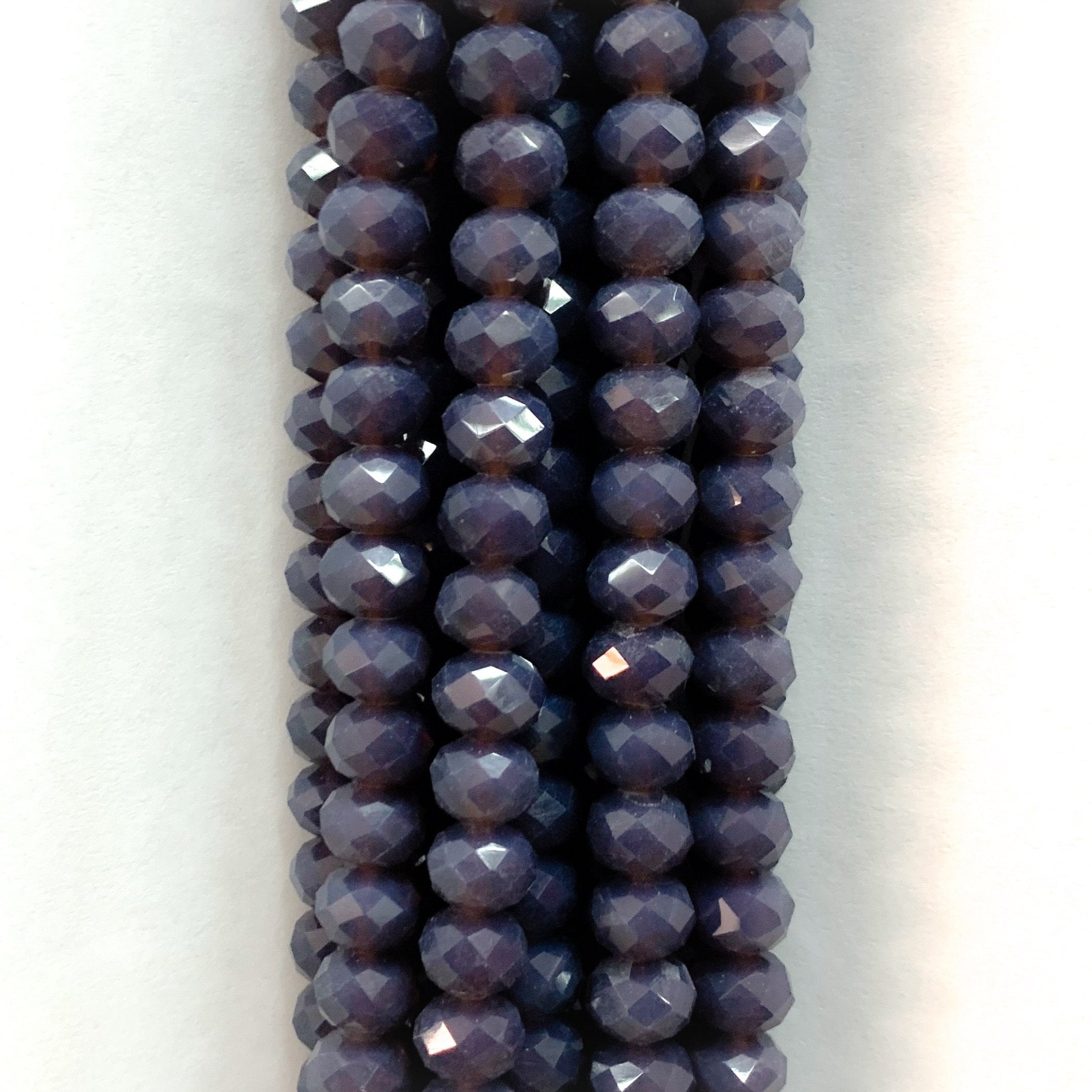 Cristal chato | 8 mm | Morado Opac