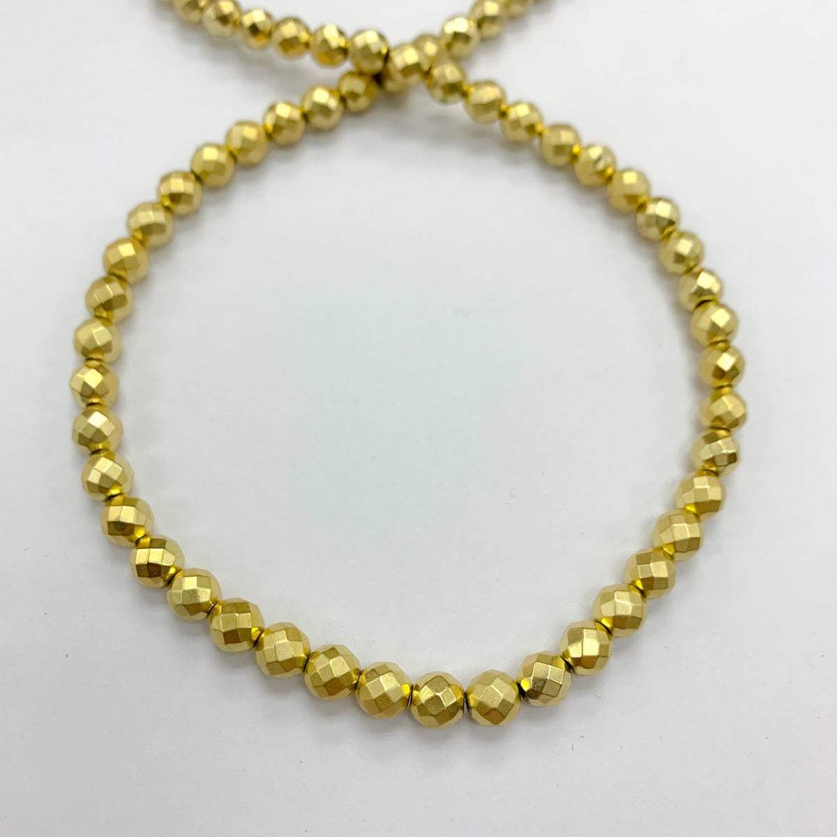 HEMATITA FROST FACETADA | 6MM | DORADO