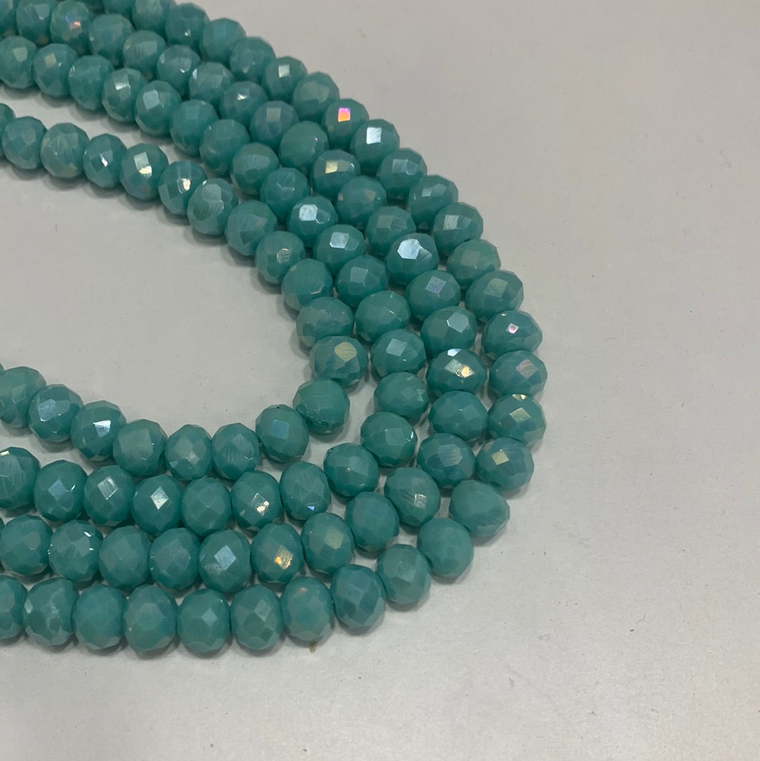 Cristal chato | 8 mm | Matte Turquesa (13-7G)