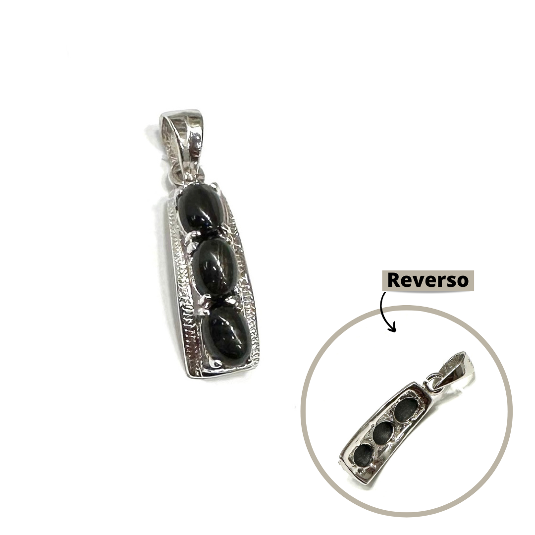 COLGANTE PIEDRA NATURAL | PLATA 925