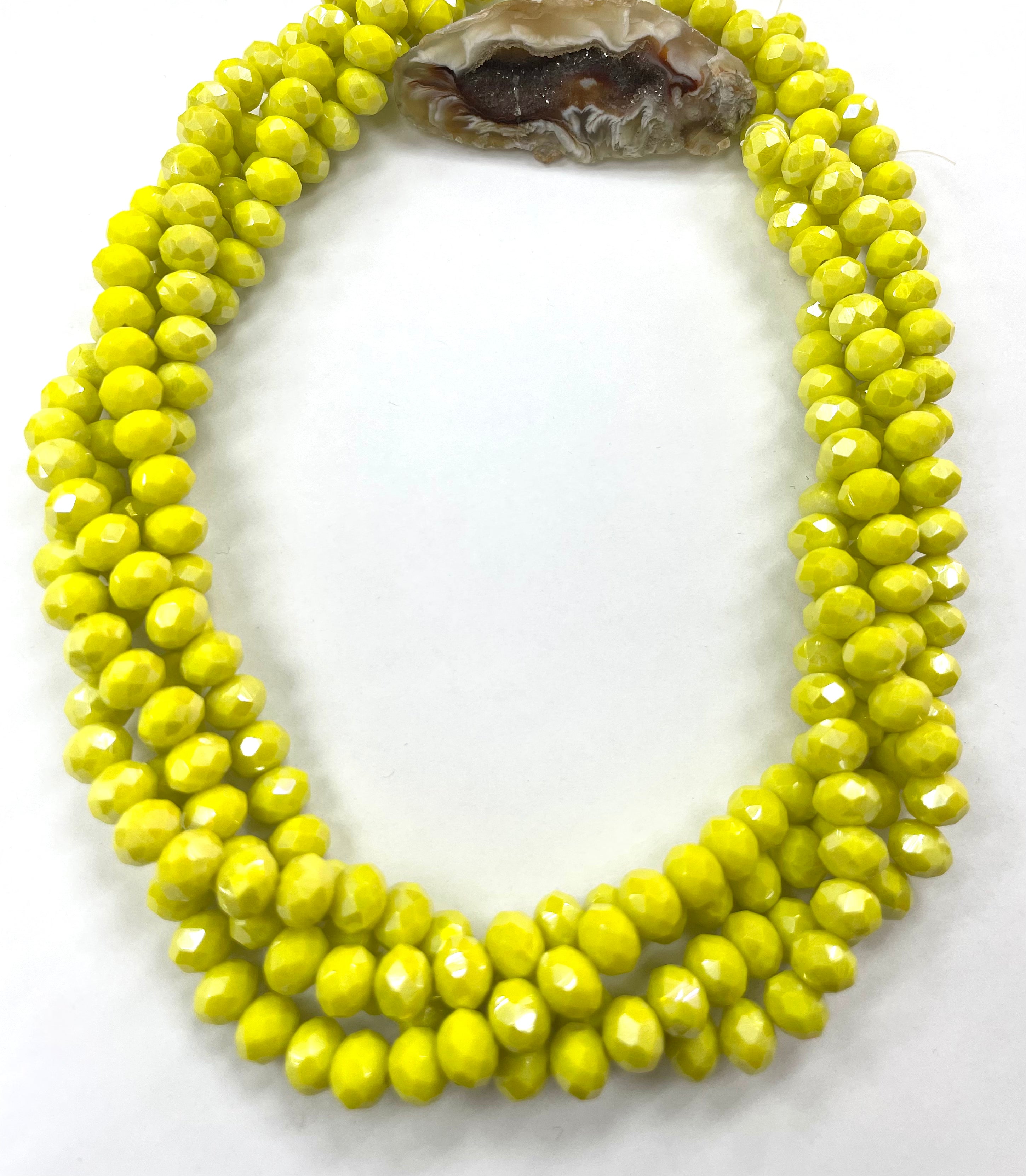 Cristal chato | 8 mm | Matte Amarillo Satin