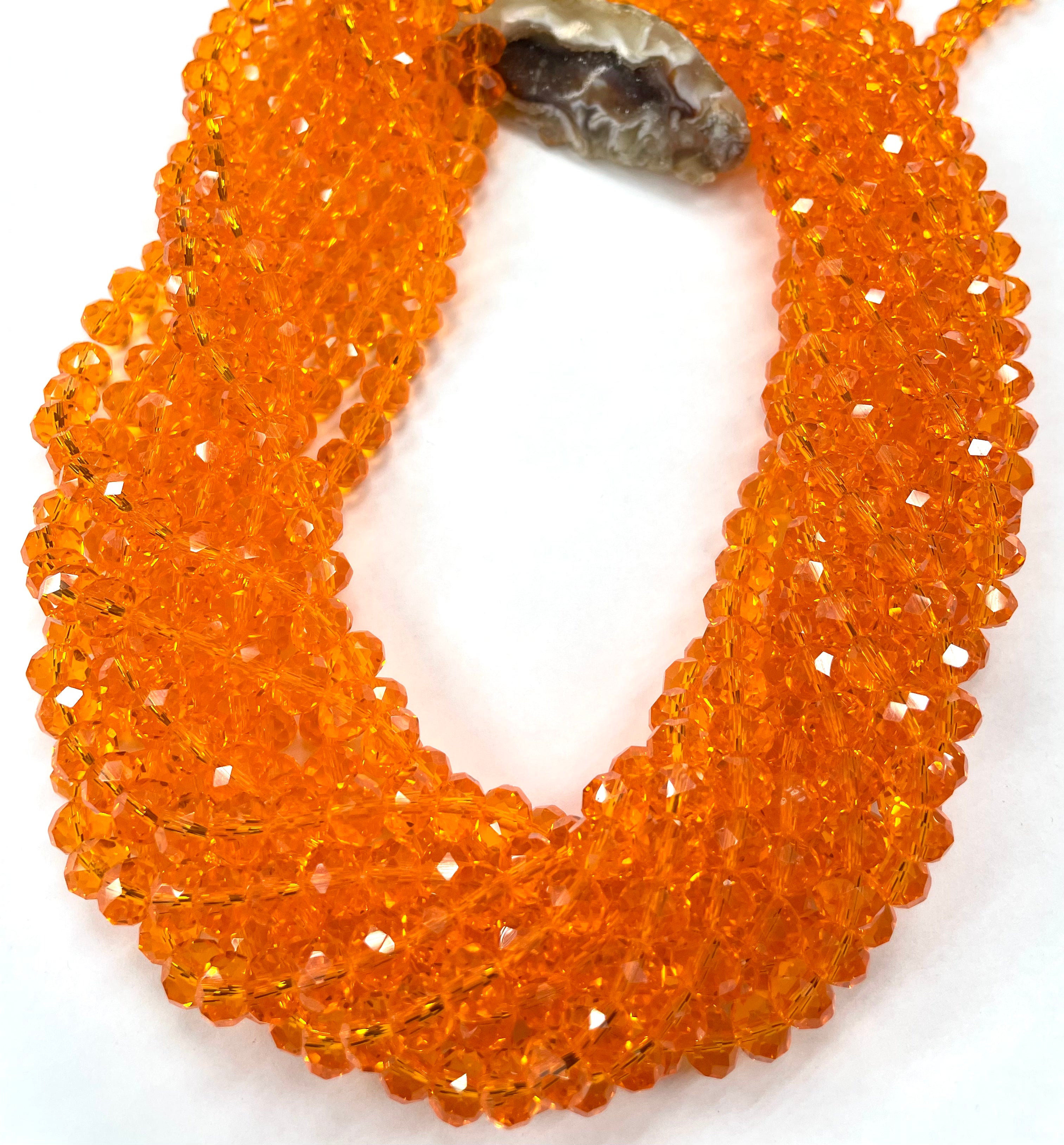 Cristal chato | 8 mm | Translúcido Naranja