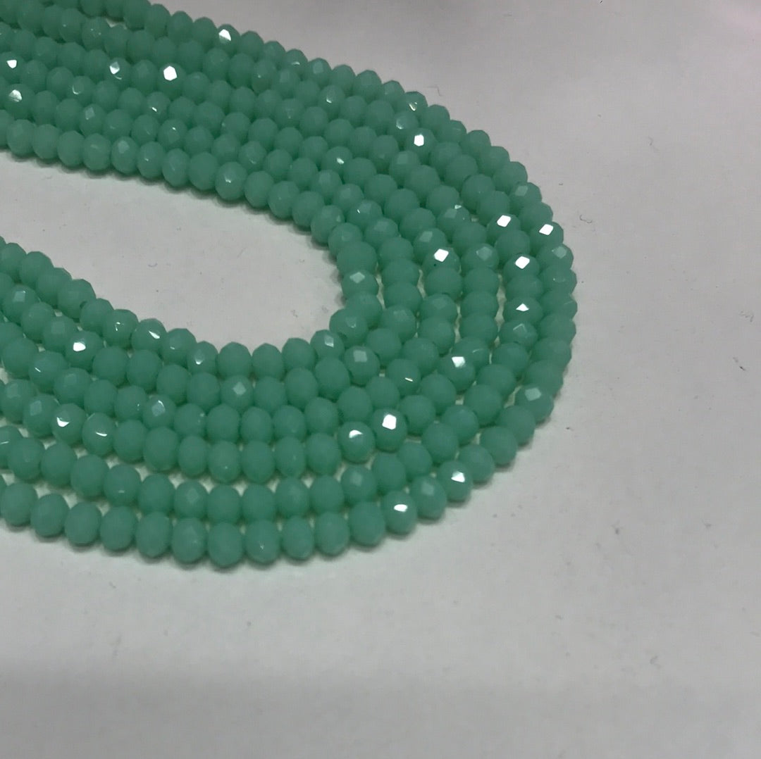 Cristal Chato | 4mm | MATTE Verde Agua 1 (7-15H)