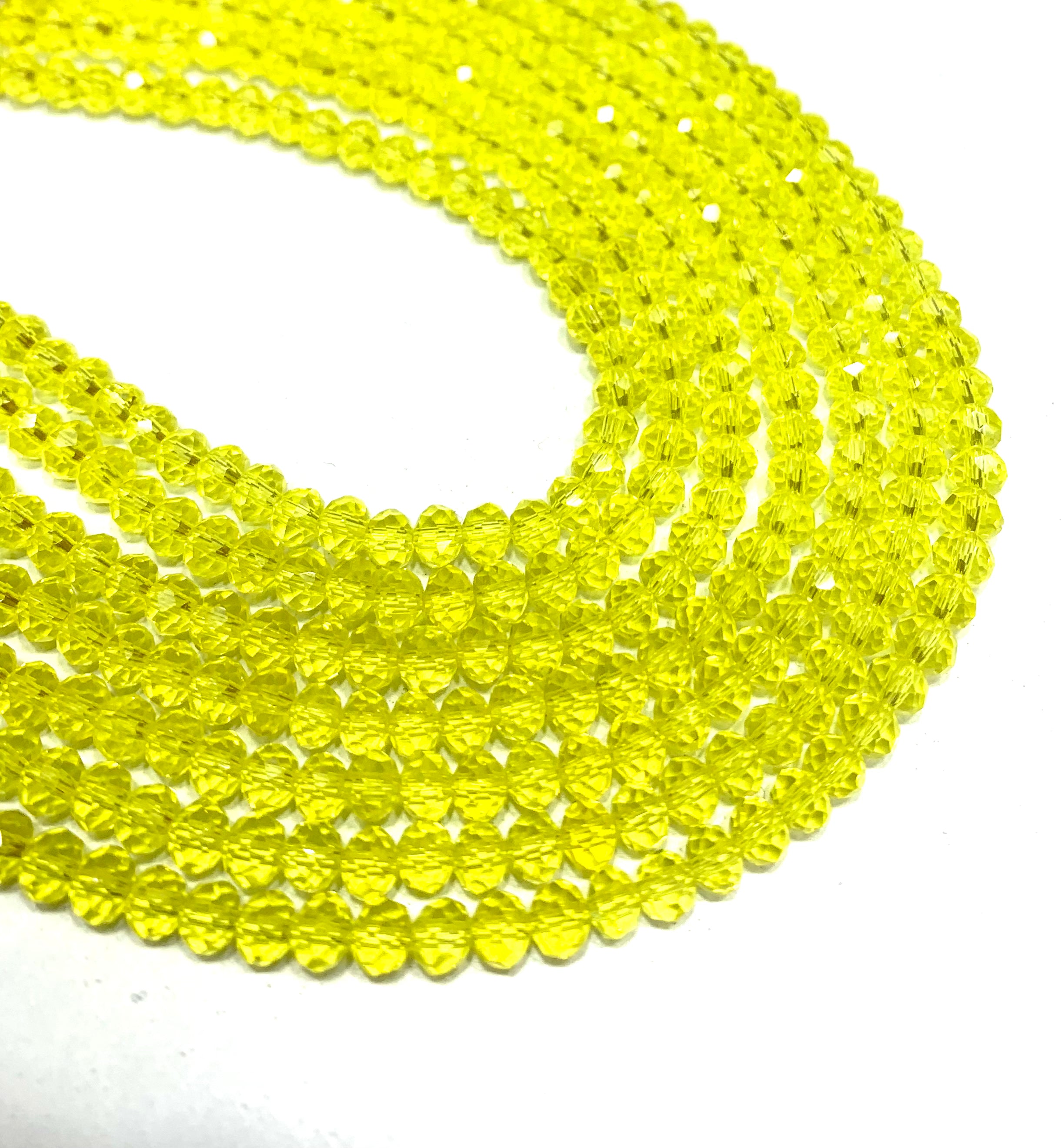 Cristal Chato | 4mm | Translucido Amarillo