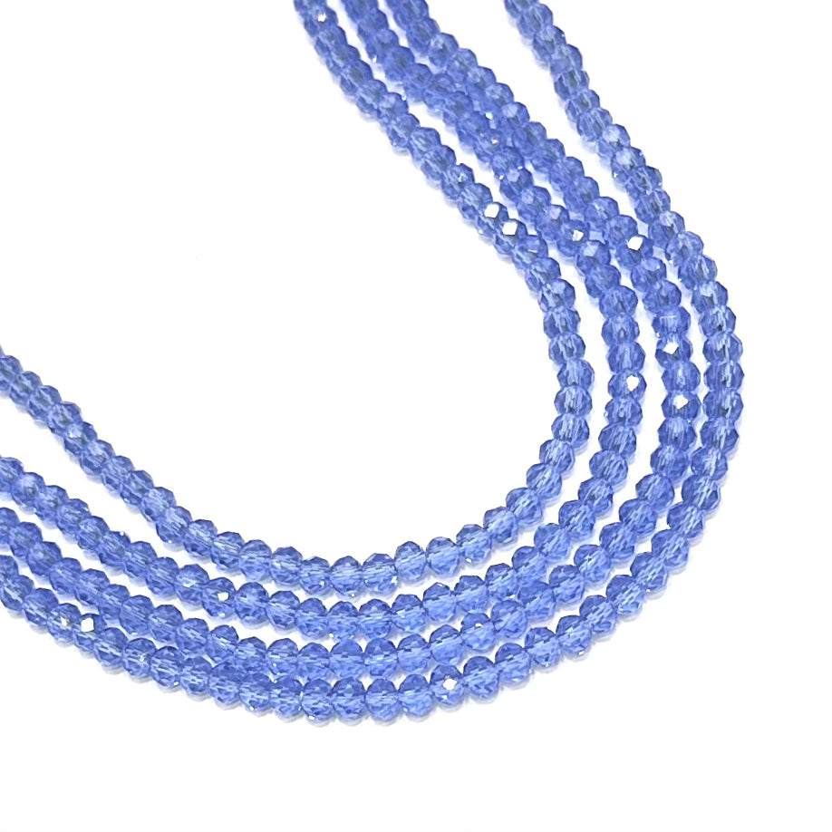 Cristal Chato | 4mm | Azul Translucido (7-24H)