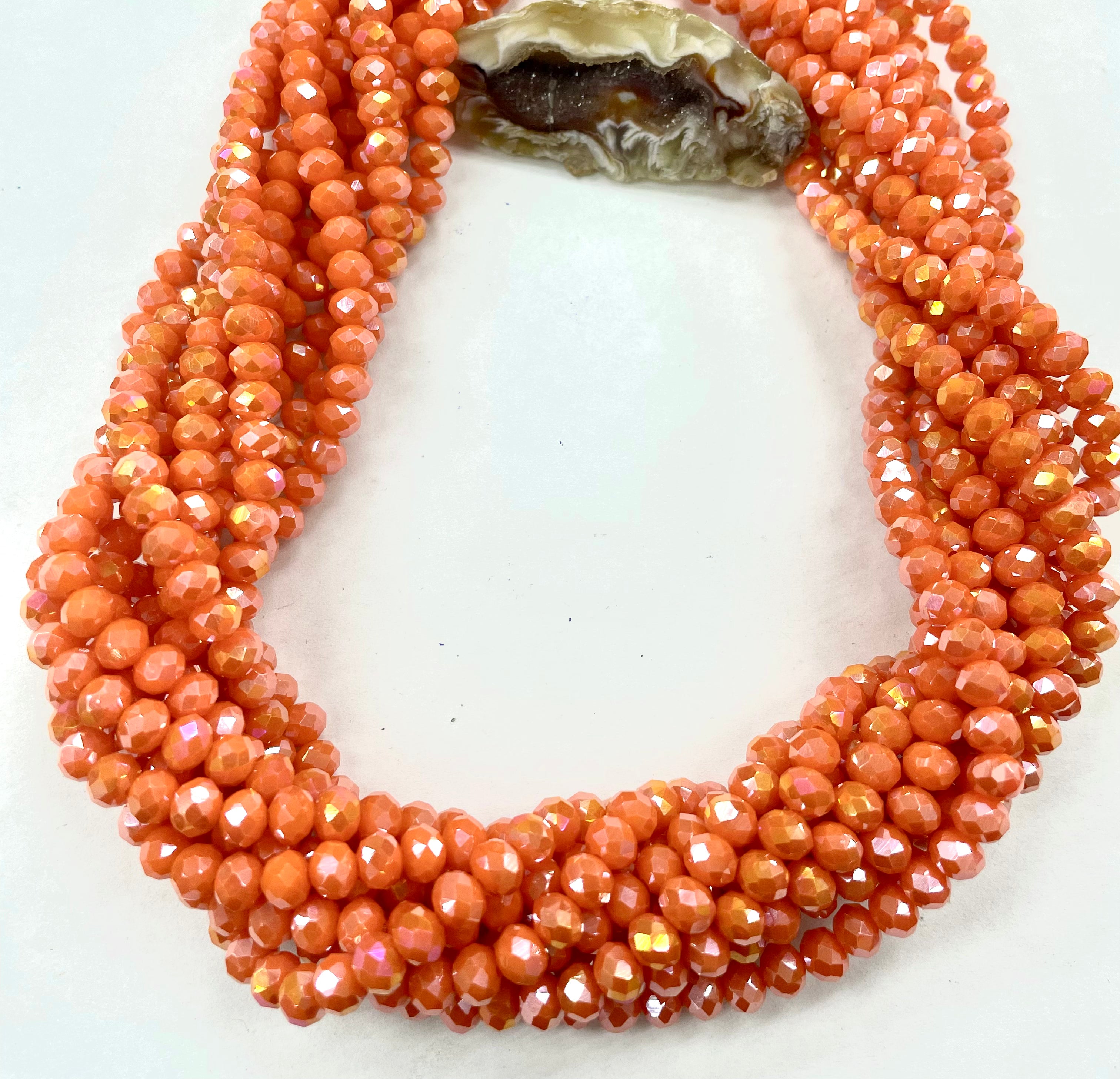 Cristal chato | 6MM | Matte Roja Naranja Tornasol