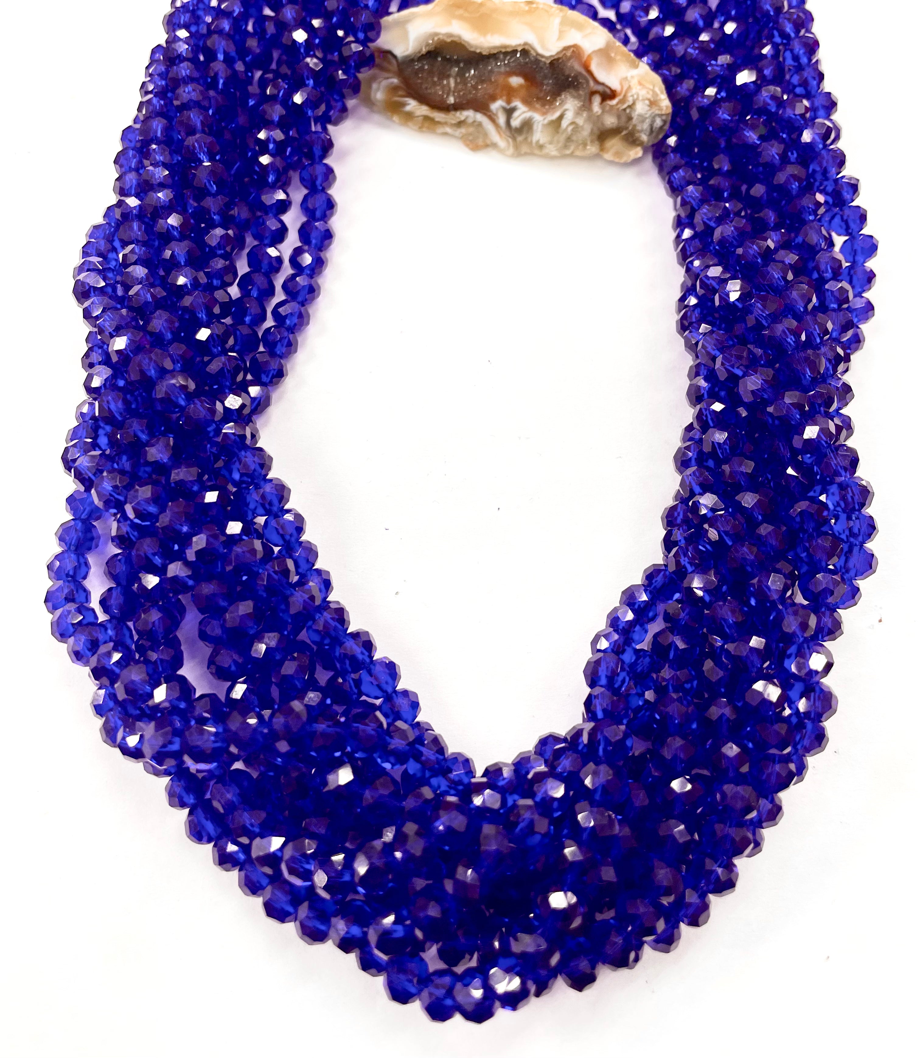 Cristal chato | 6 mm | Translúcido Azul Oscuro