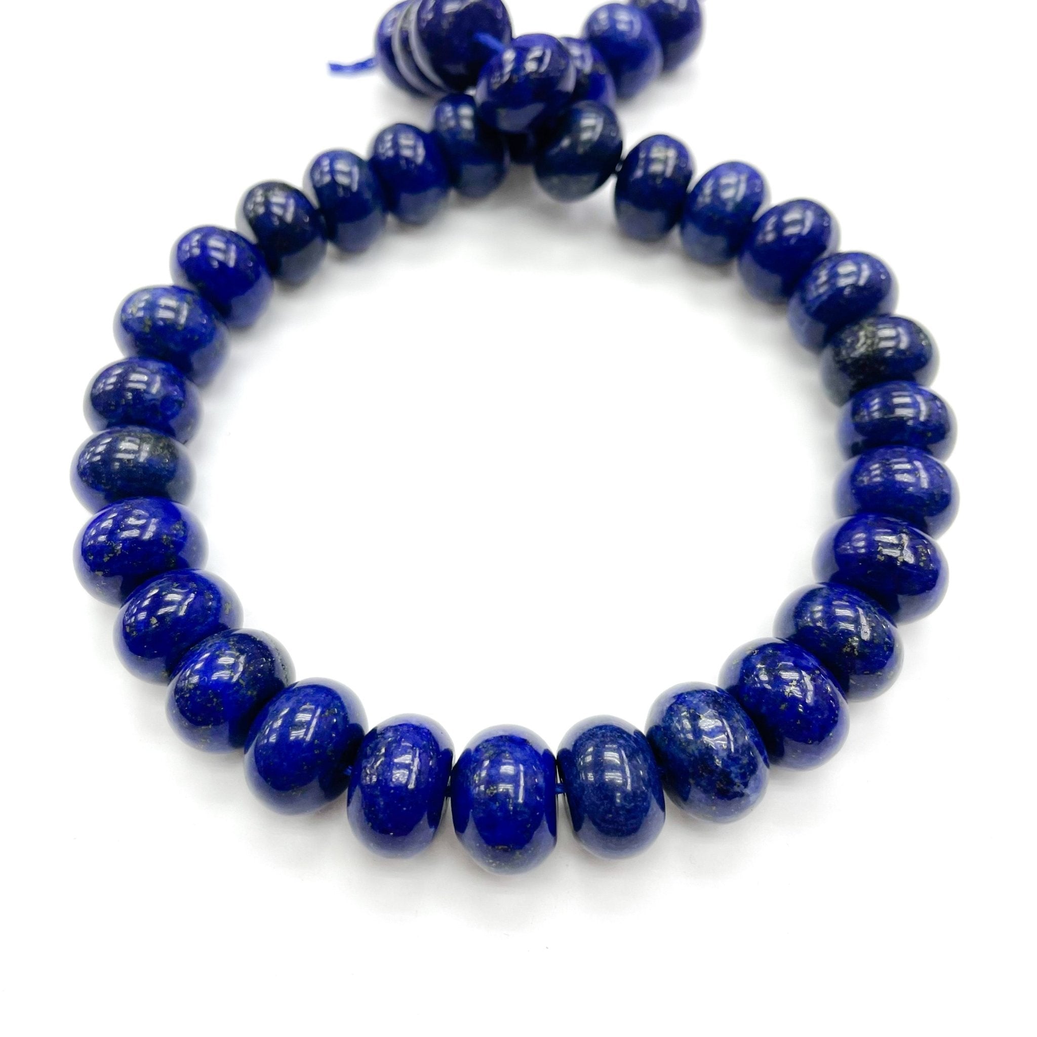 LAPISLAZULI RECONSTITUIDO | RONDELL REDONDO GRANDE | 14X10MM