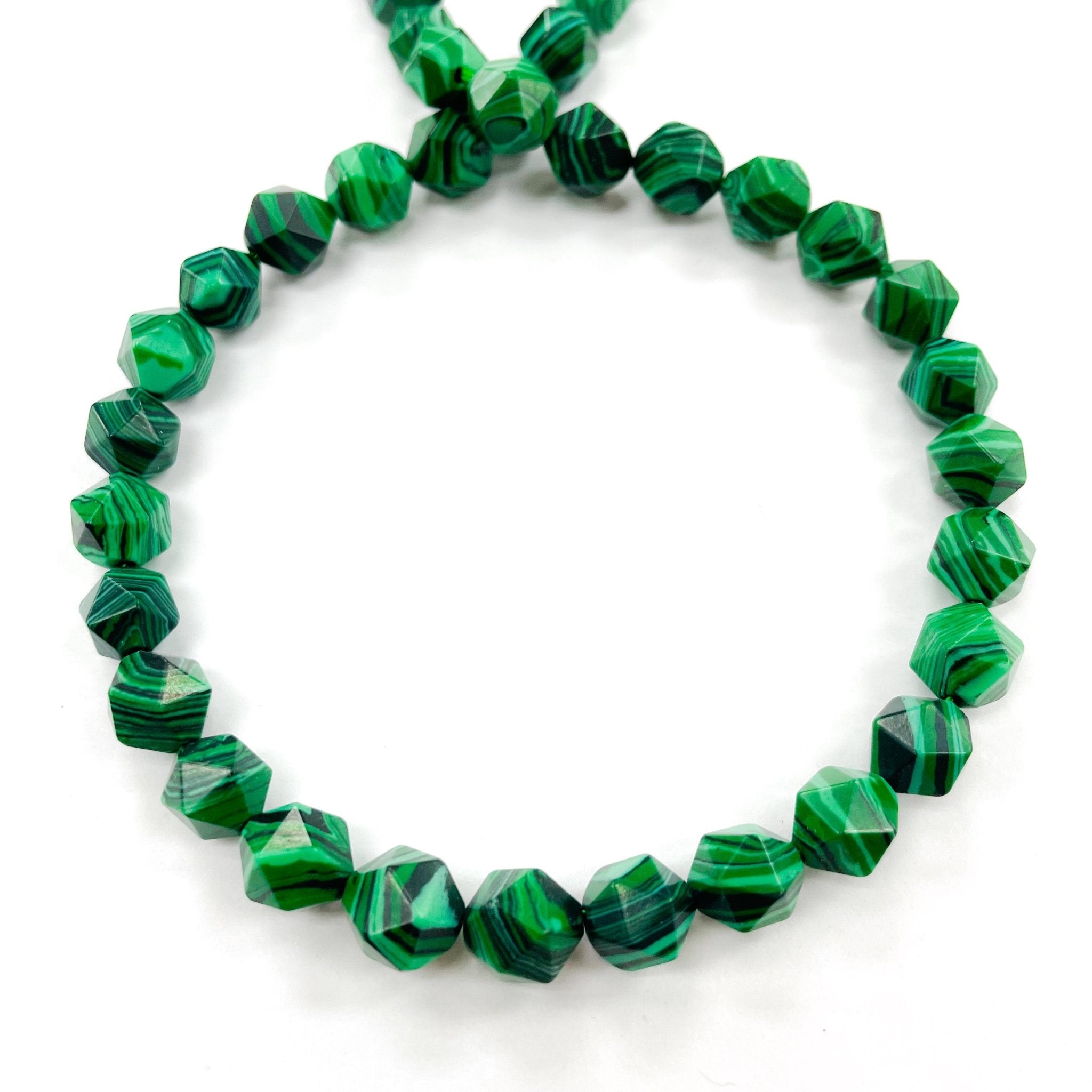 PIEDRA HEXAGONAL | 10MM | MALAQUITA