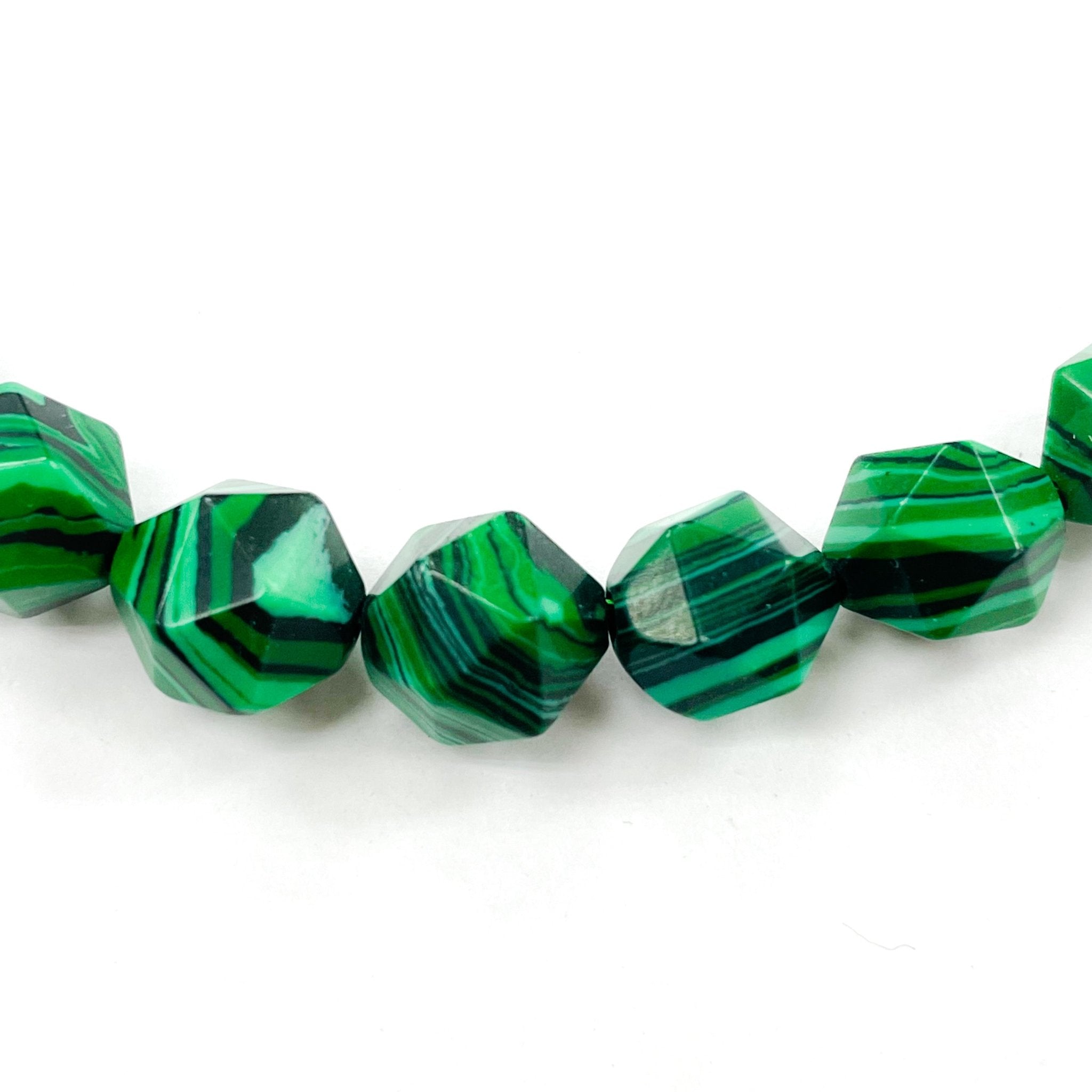 PIEDRA HEXAGONAL | 10MM | MALAQUITA