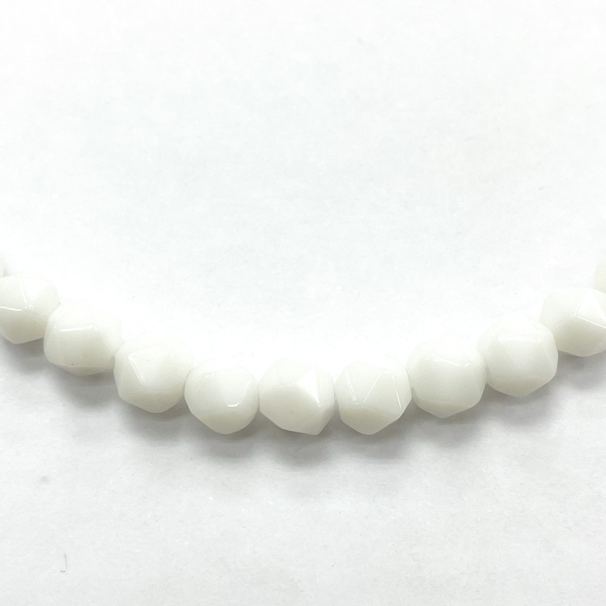 PIEDRA HEXAGONAL | 8MM | AGATA BLANCA