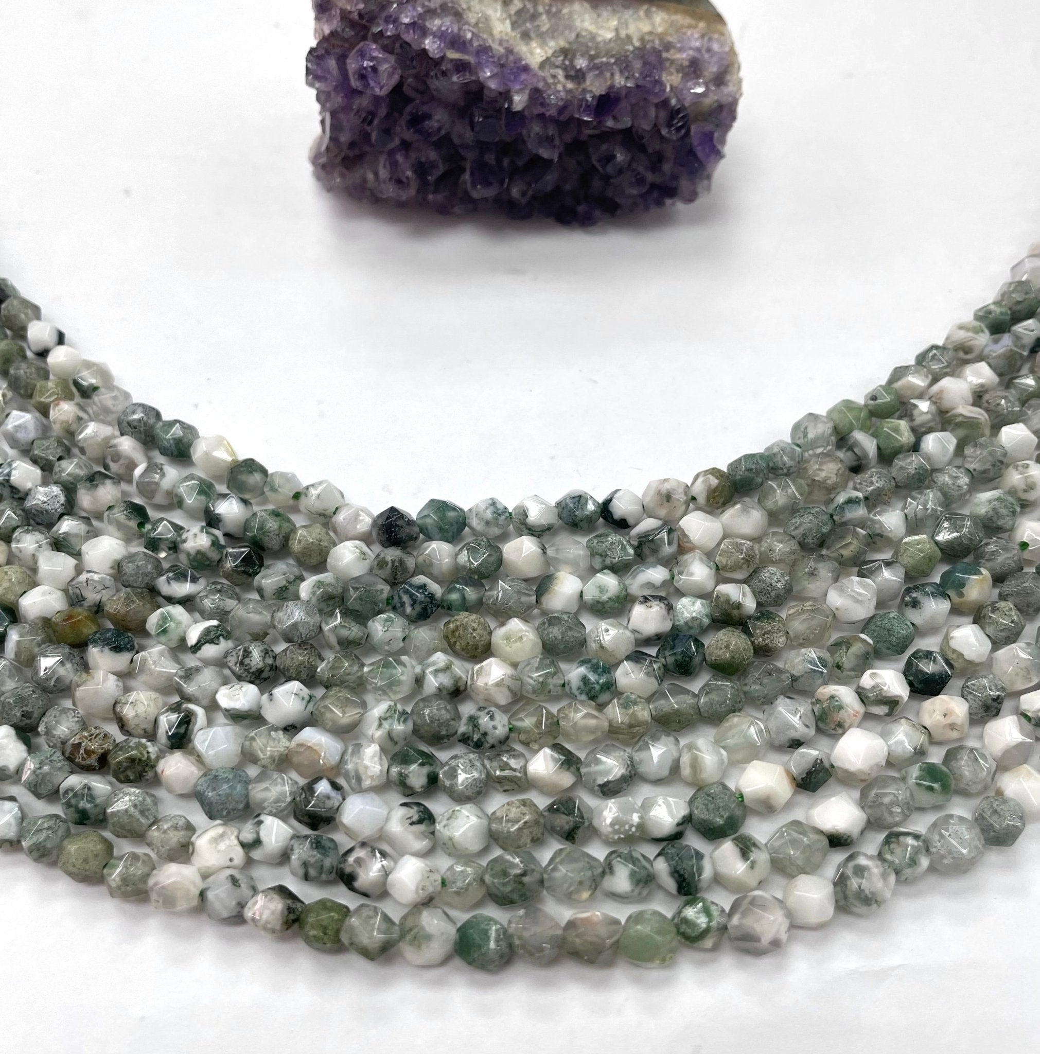 PIEDRA HEXAGONAL | 6MM | JASPE MUSGO