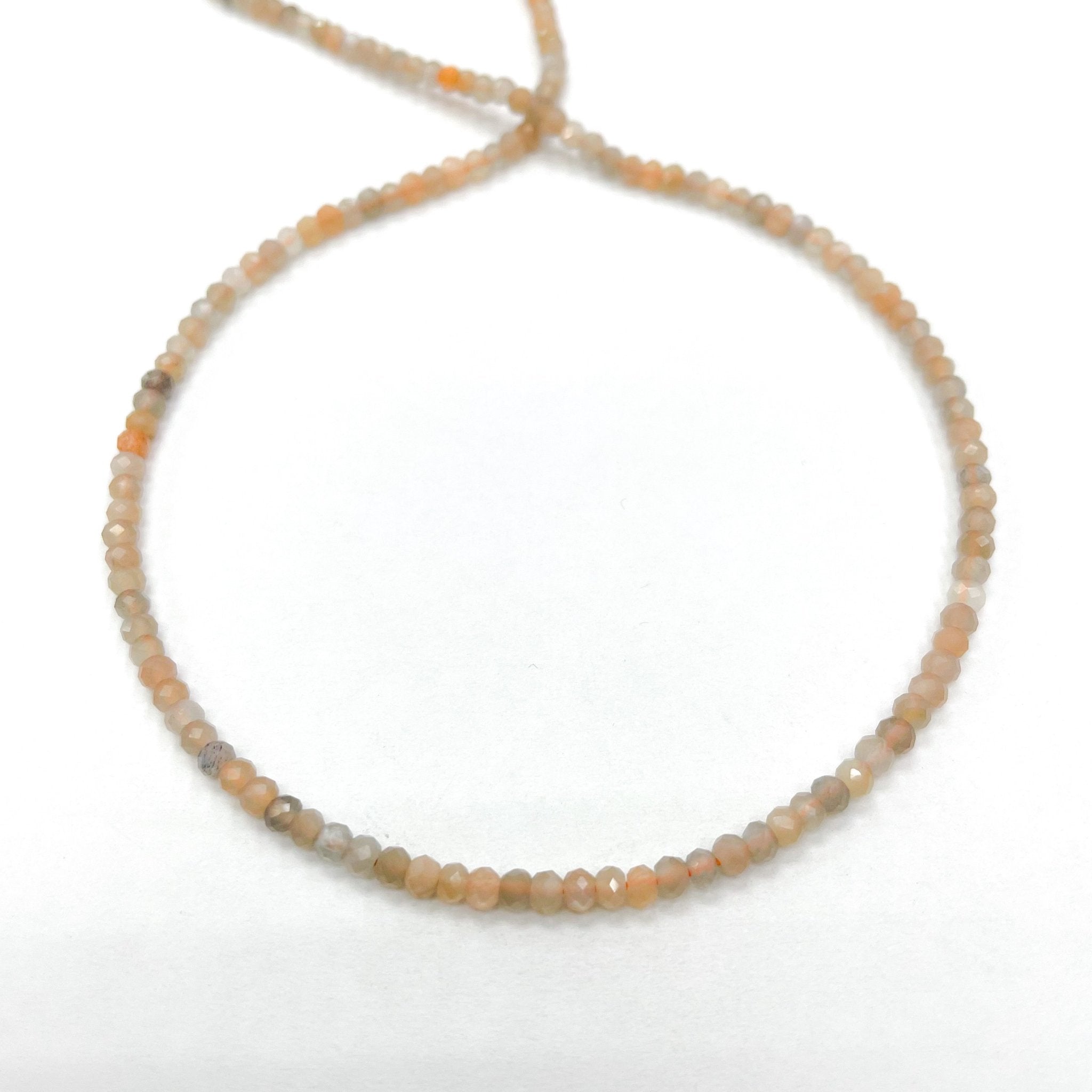 PIEDRAS NATURALES | MINI | MOON STONE | RONDELL | 3.2X2.4MM