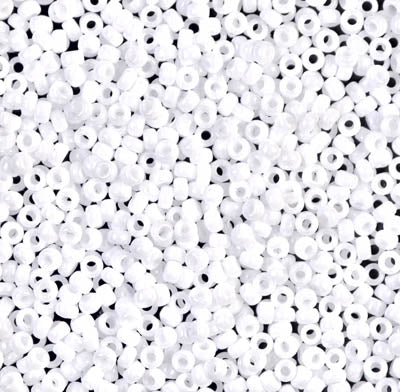 MIYUKI ROUND ROCAILLES 10/0 | 402RR | OPAQUE BLANCO