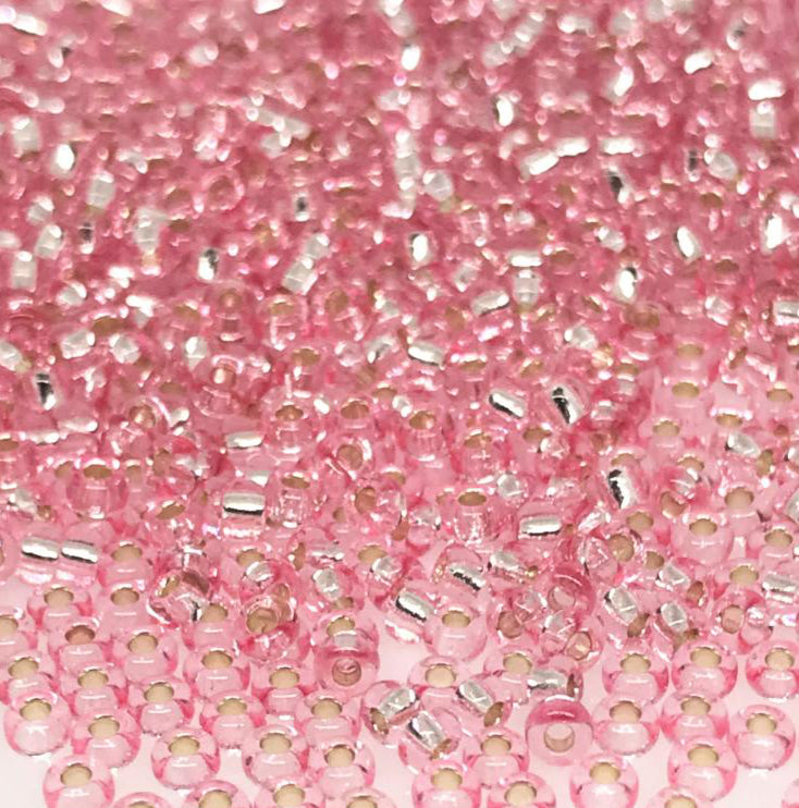 MIYUKI ROUND ROCAILLES 11/0 | 1350RR | SILVERLINE ROSADO (C26)