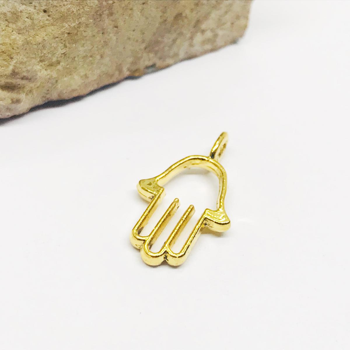 MANO DE FATIMA | BAÑO DE ORO 24K | 16MM C2(22BO24K)