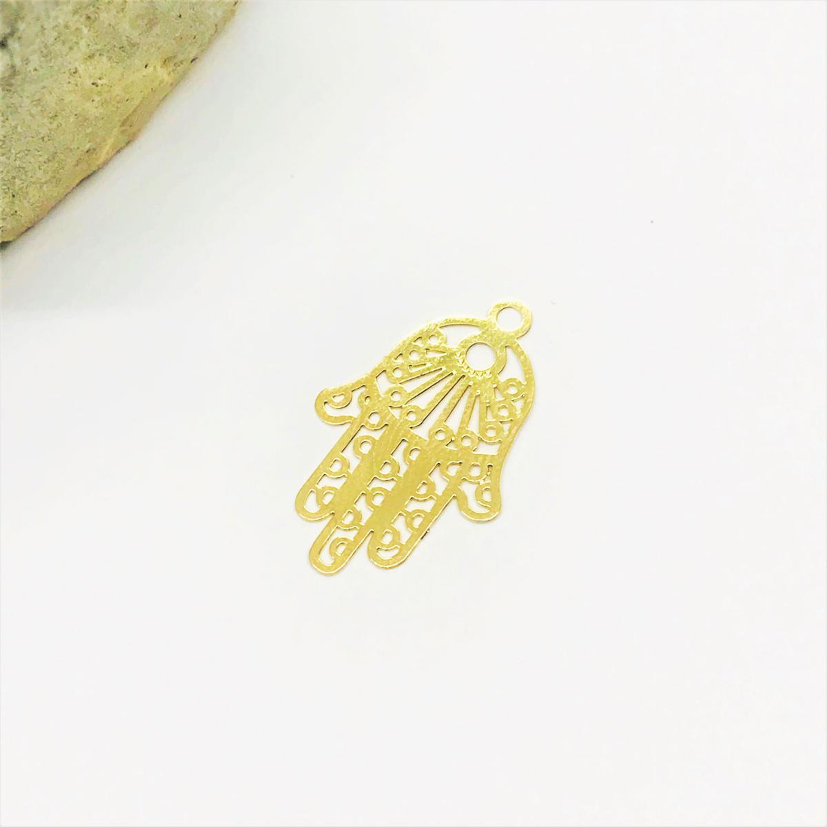 MANO DE FATIMA | BAÑO DE ORO 18K | 18MM