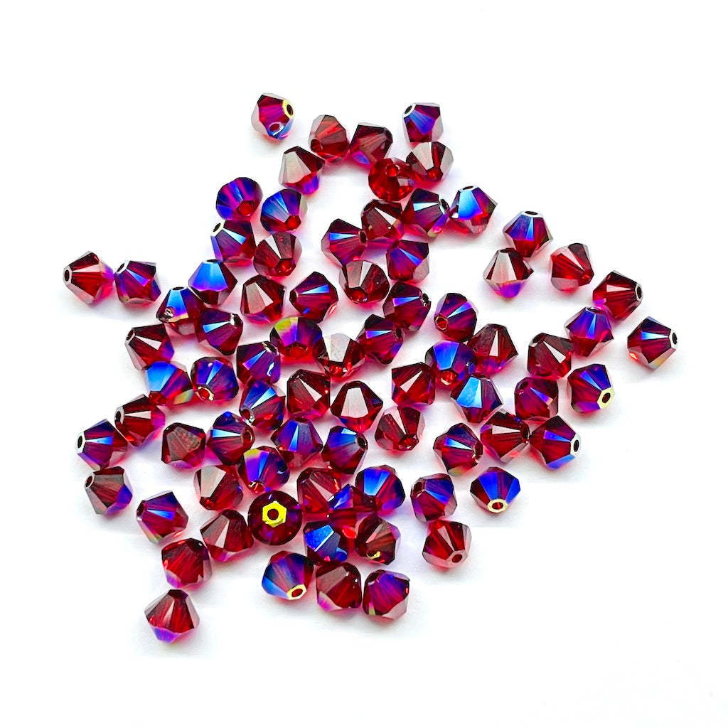 Bead Swarovski Crystals | 4mm | C1 CT #208 | 12u | Rojo Tornasol