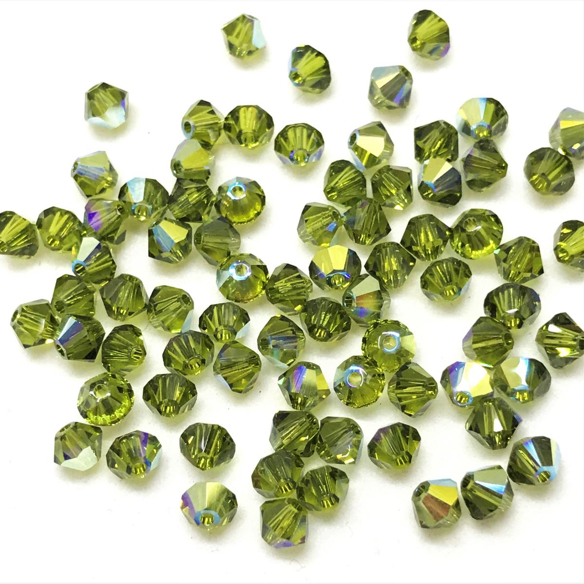 Bead Swarovski Crystals | 4mm | C3 SmT #228 | 25u | Verde Oliva