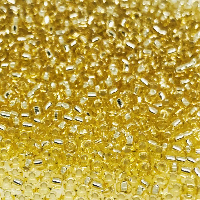 Miyuki Round Rocailles 11/0 | 2RR | Silverline Gold A (C1)