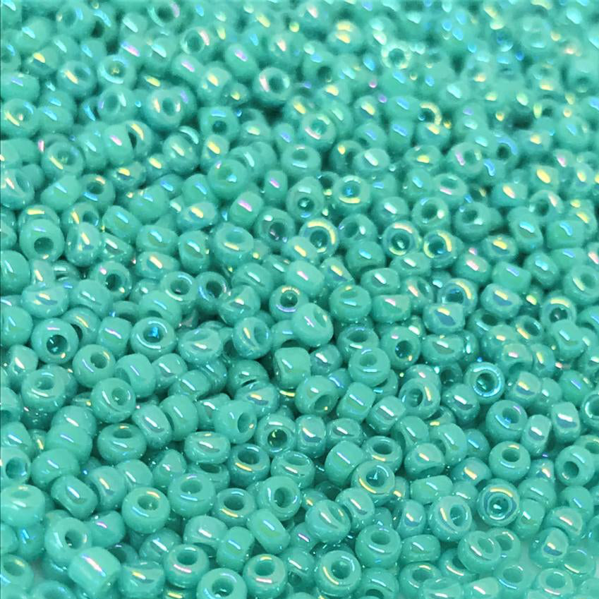 MIYUKI ROUND ROCAILLES 11/0 | 485RR | OPAQUE RAINBOW TURQUESA (C20)
