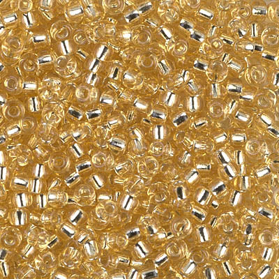 Miyuki Round Rocailles 8/0 | 2RR | Silverline Gold A