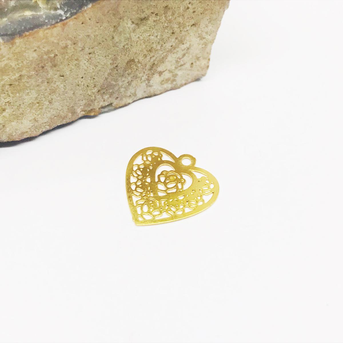 CORAZON | BAÑO DE ORO 24K | 14MM C6(10BO24K)