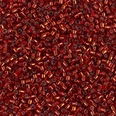 Miyuki Delica Beads 11/0 | 603DB | Silverline Rojo