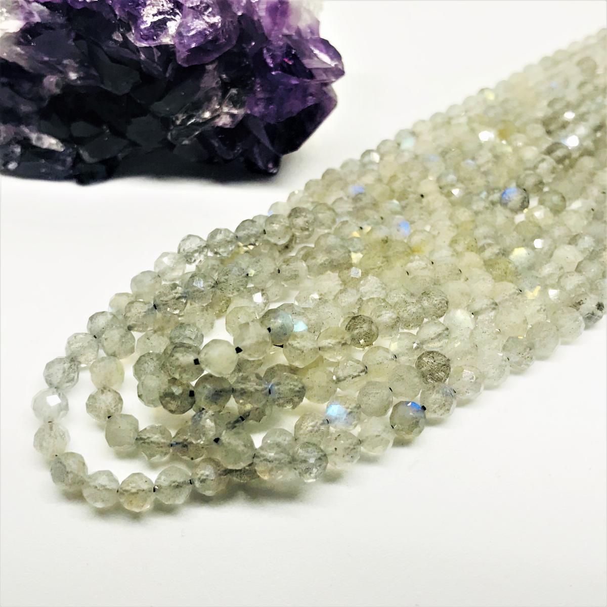 LABRADORITA CLARA MICRO FACETADA | 5MM