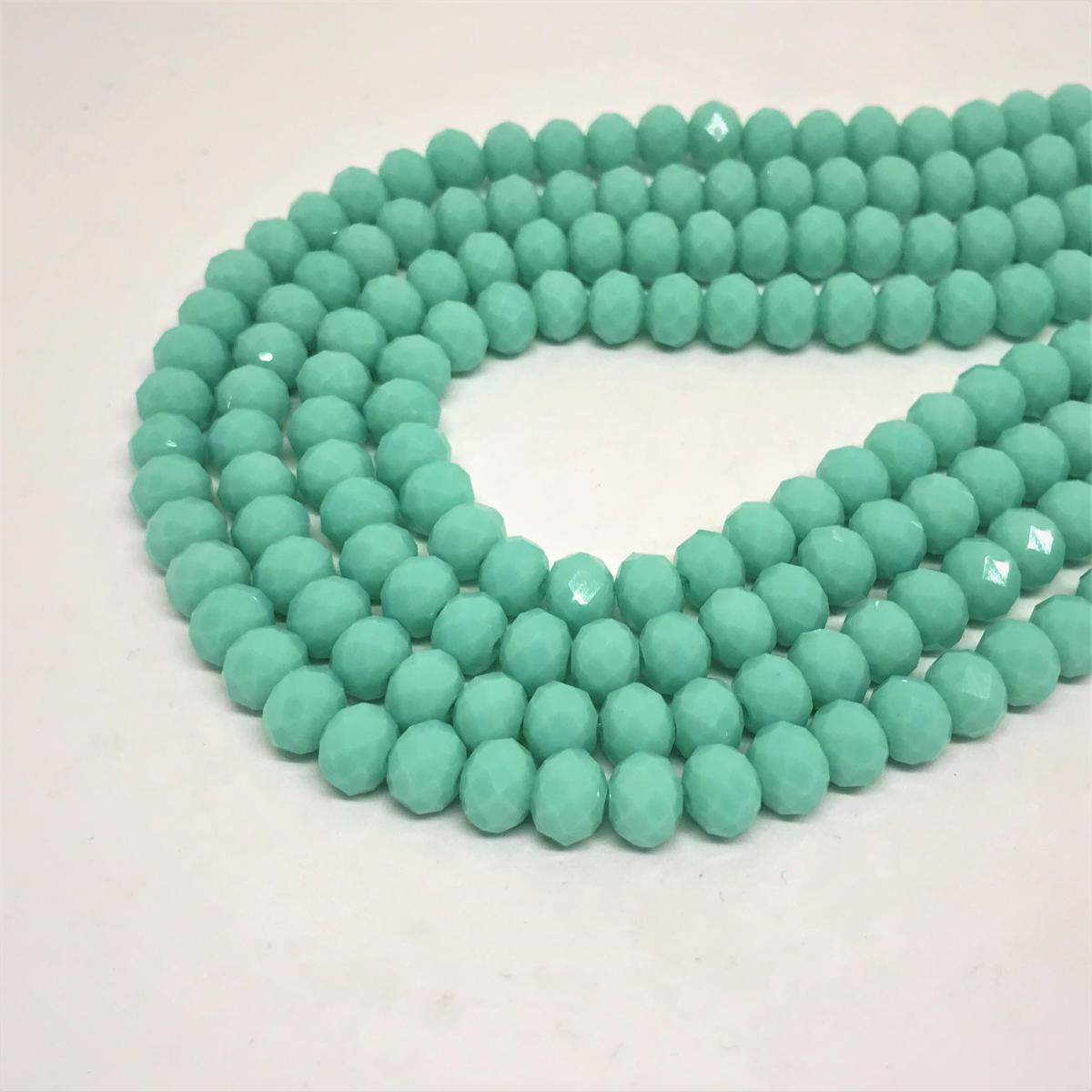 Cristal chato | 8 mm | Matte Turquesa (10-12G)