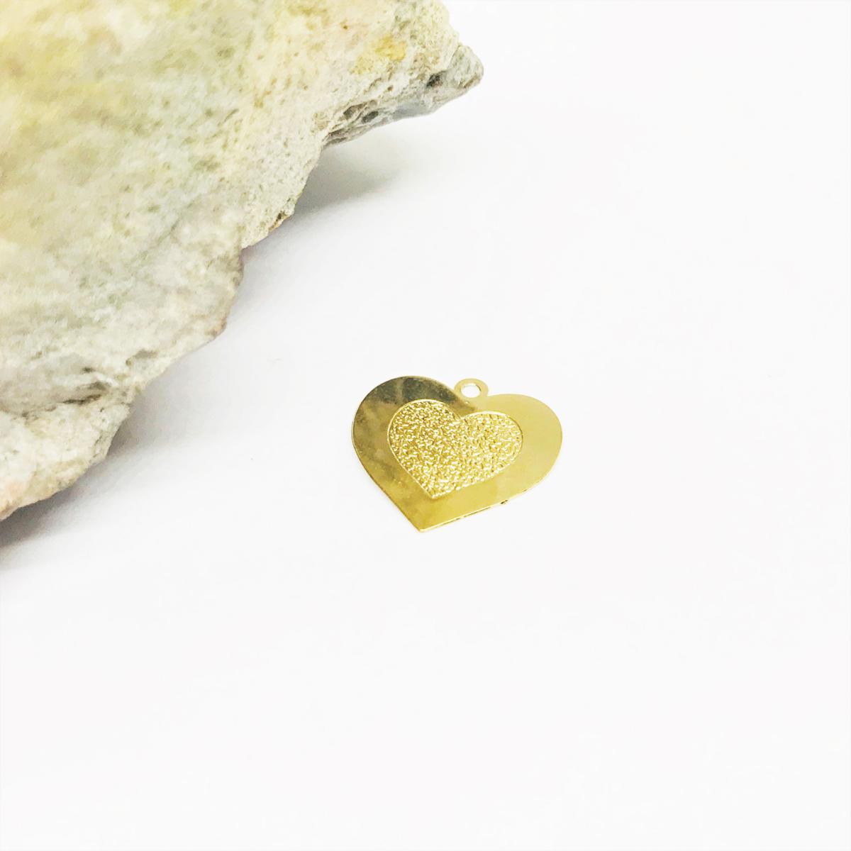 COLGANTE CORAZON | BAÑO DE ORO 18K | 14MM