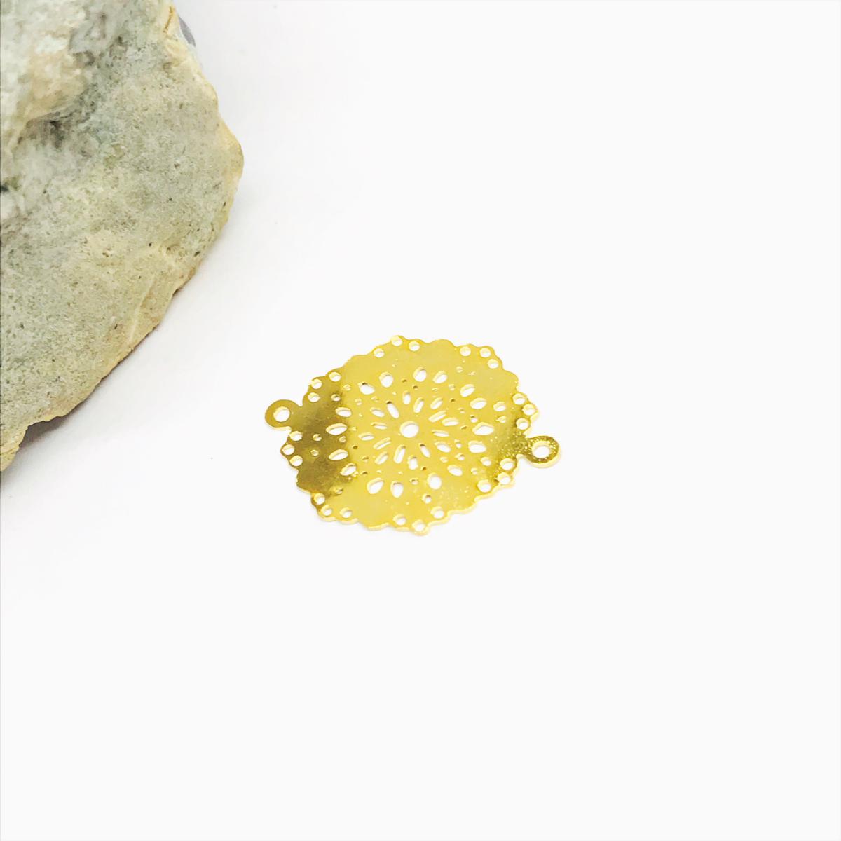 CONECTOR MANDALA | BAÑO DE ORO 24K | 30MM