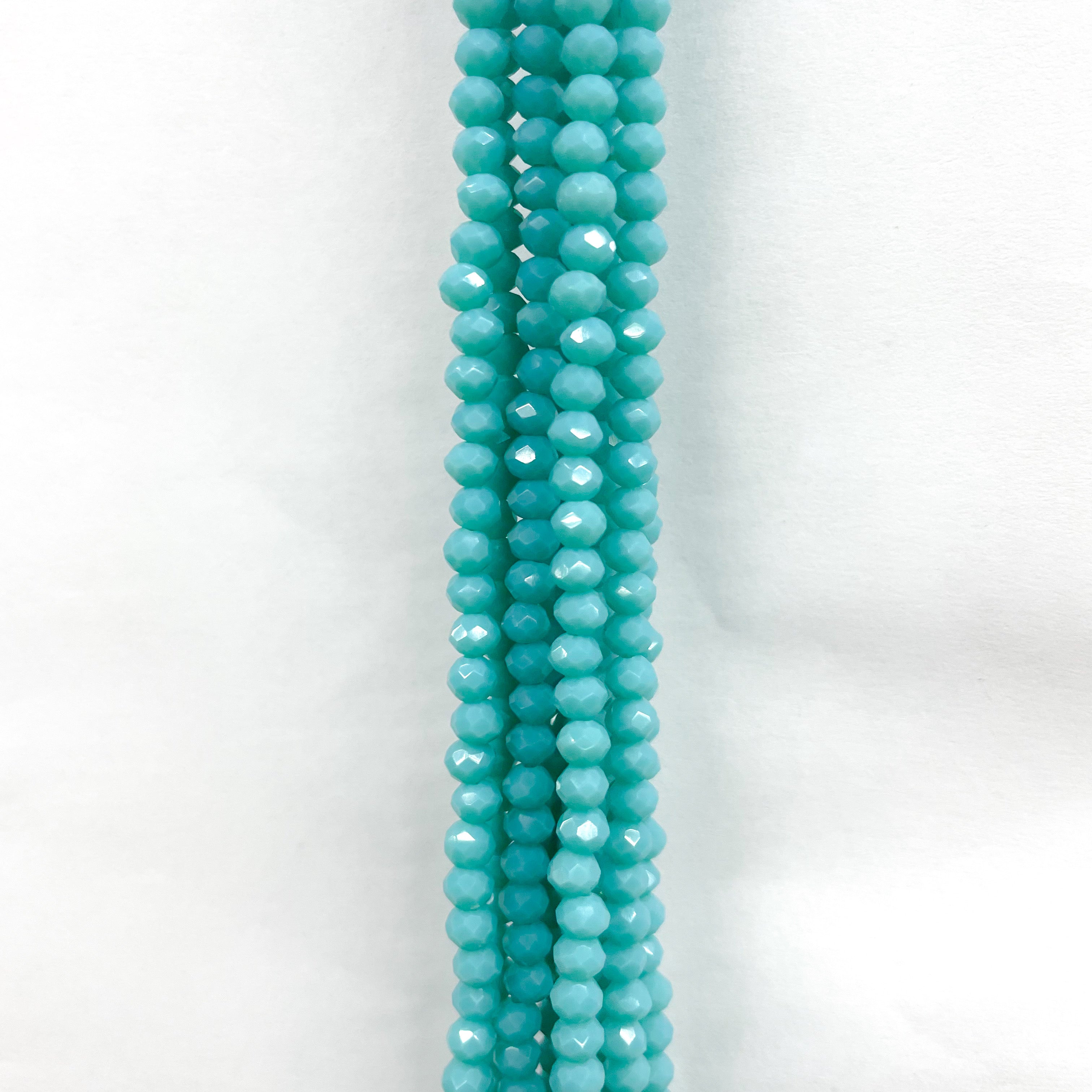 Cristal Chato | 4mm | Matte Celeste Turquesa 2 (7-13H)