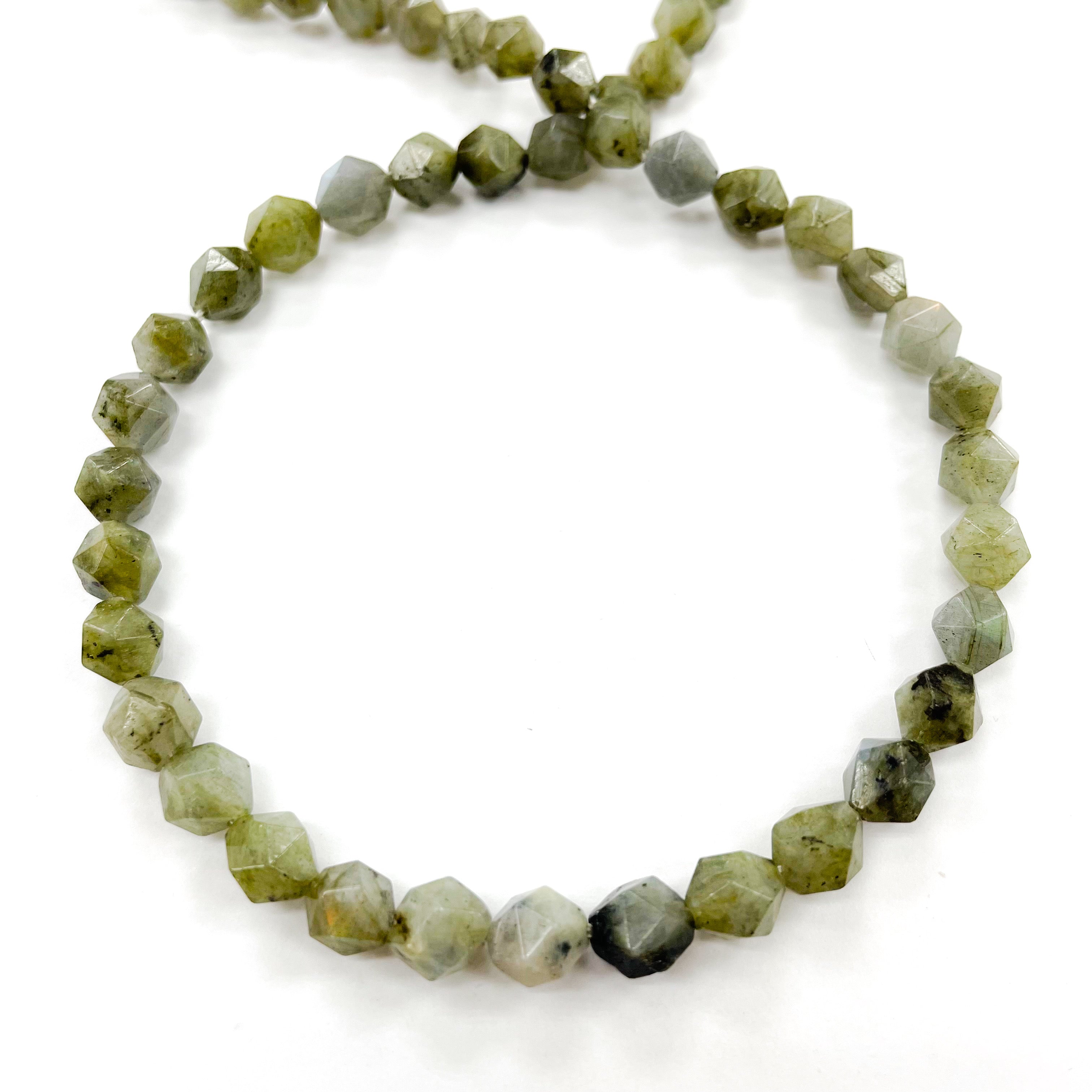 PIEDRA HEXAGONAL | 8MM | LABRADORITA